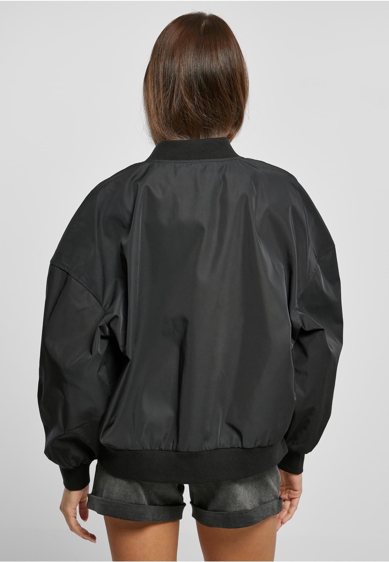 Urban Classics - Ladies Recycled Oversized Light Bomber Black - Jacket | Women-Image