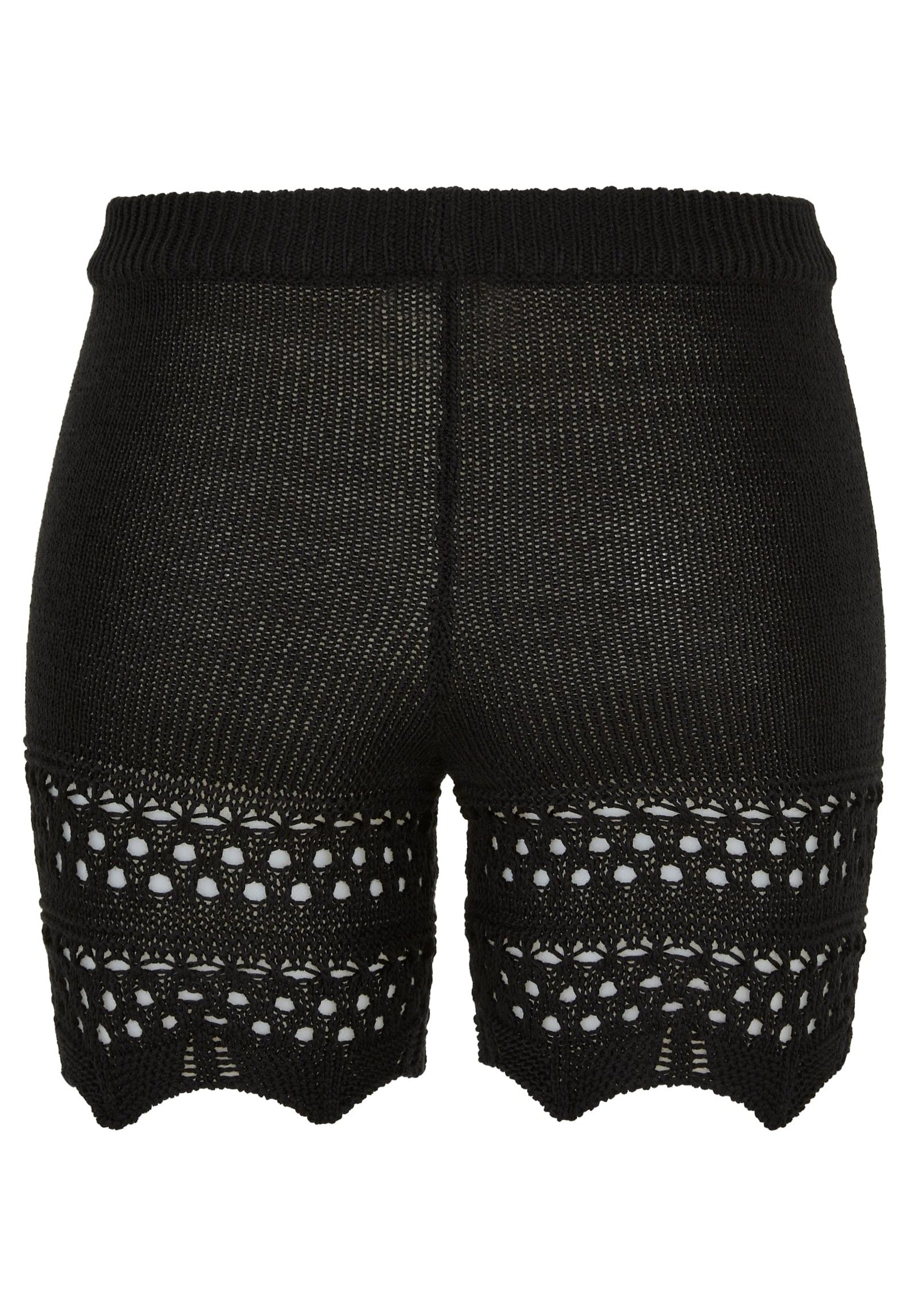 Urban Classics - Ladies Crochet Knit Black - Shorts | Women-Image