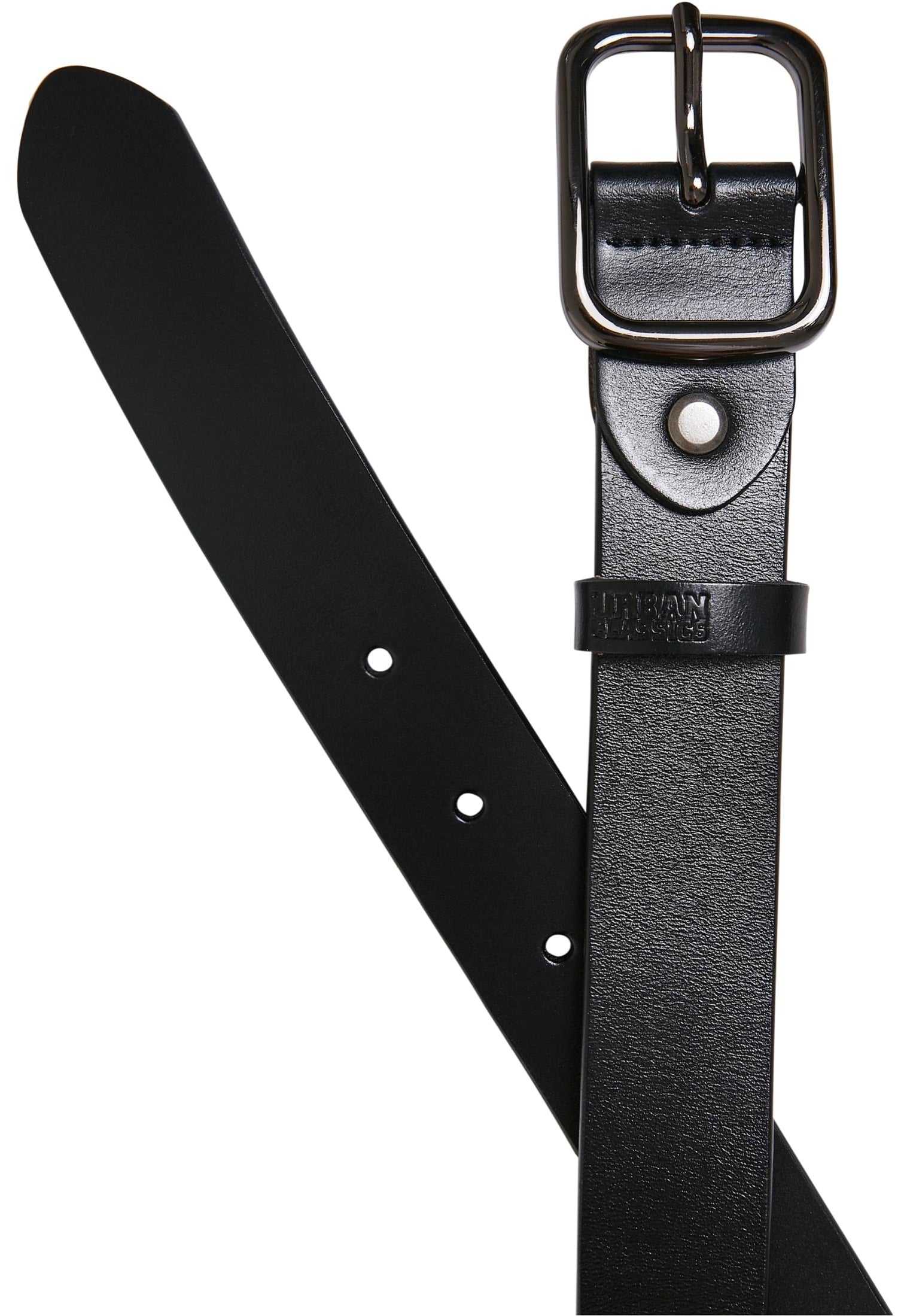 Urban Classics - Synthetic Leather Thorn Buckle Business Black - Belt | Neutral-Image