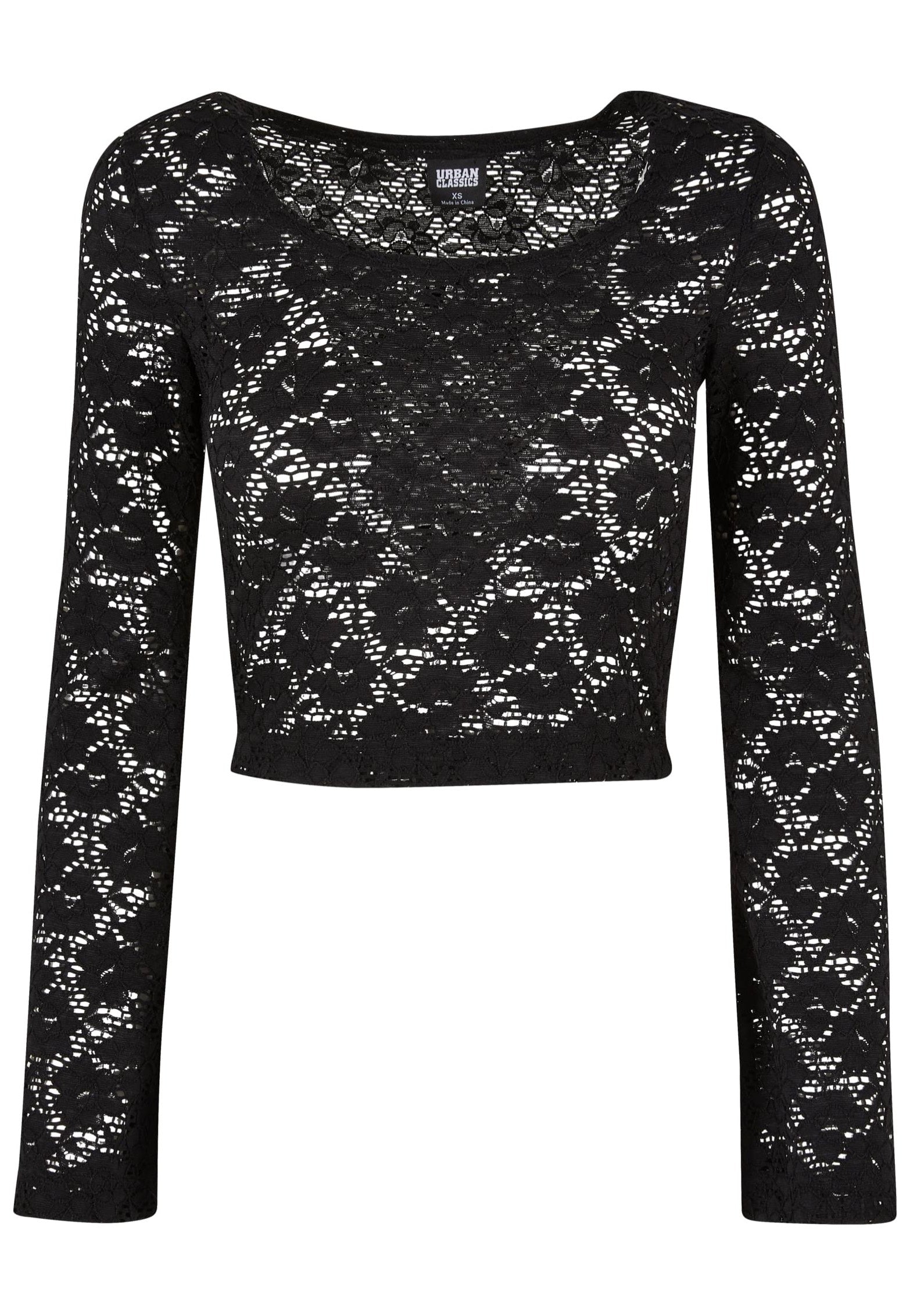 Urban Classics - Ladies Cropped Lace Black - Top | Women-Image