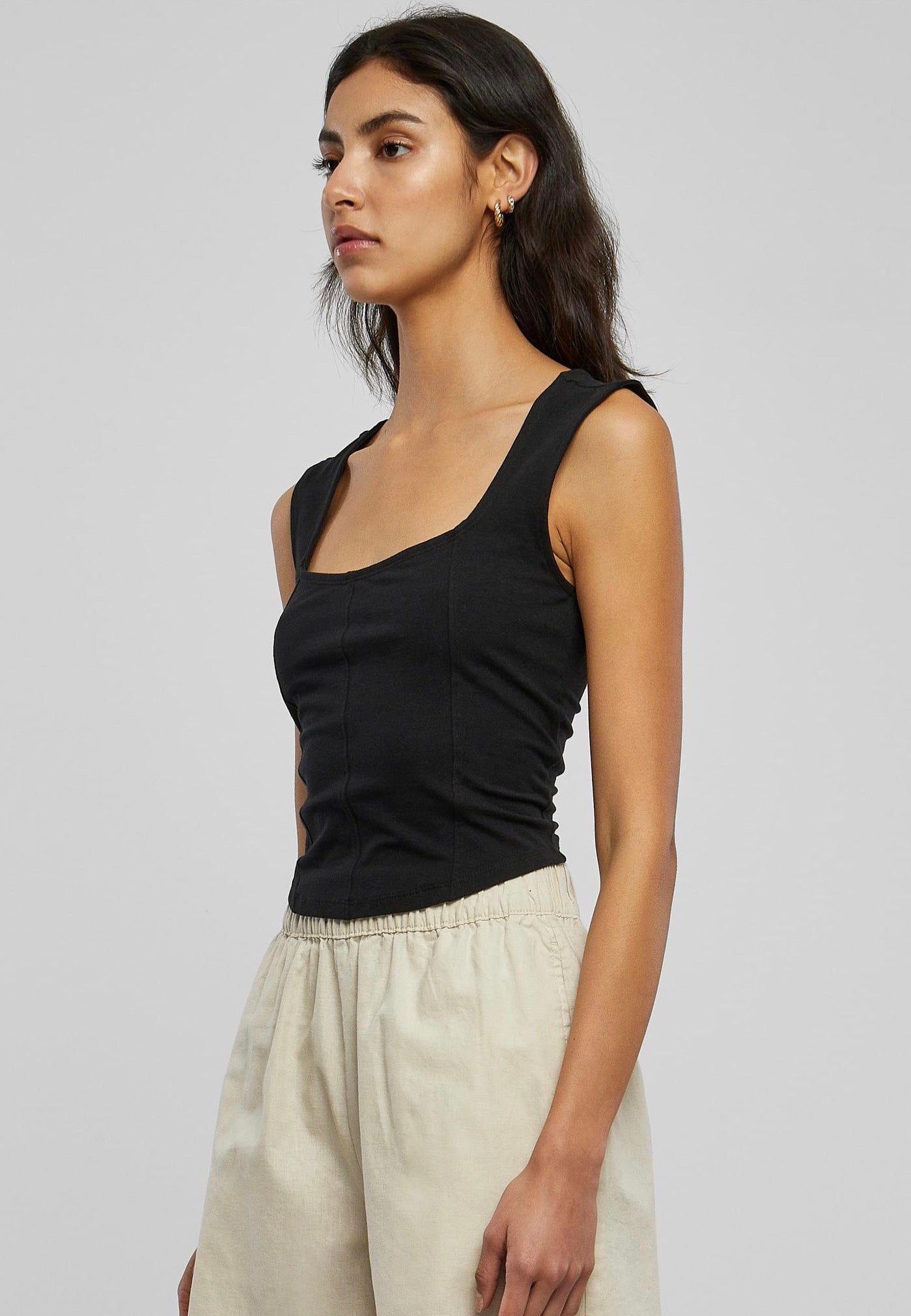 Urban Classics - Ladies Short Corsage Black - Top | Women-Image