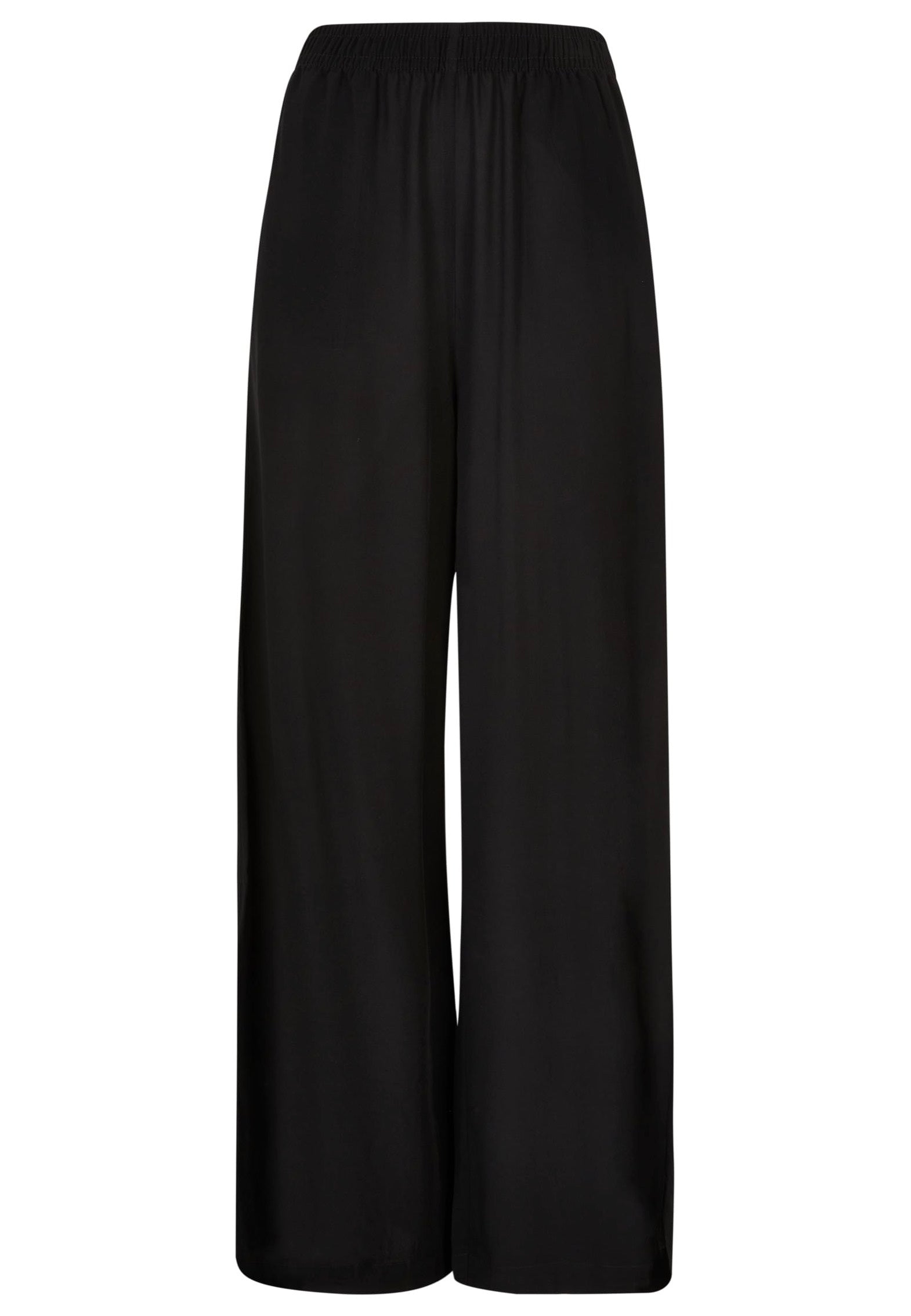 Urban Classics - Ladies Wide Leg Viscose Black - Pants | Women-Image