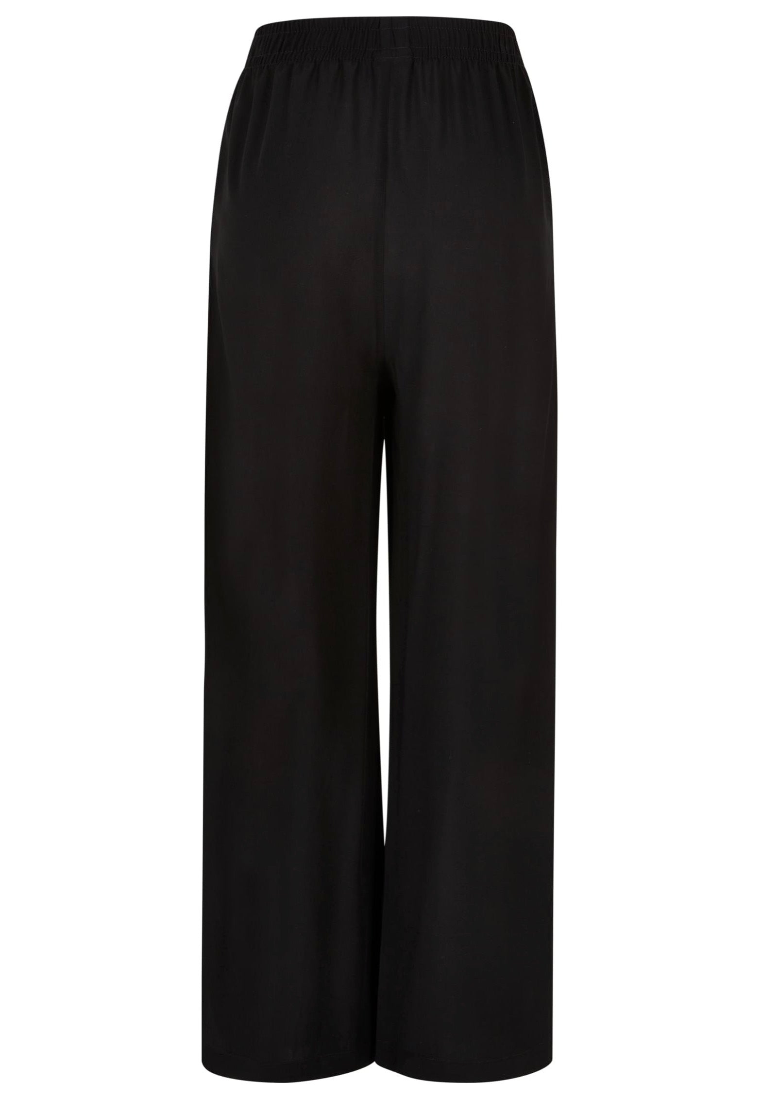 Urban Classics - Ladies Wide Leg Viscose Black - Pants | Women-Image