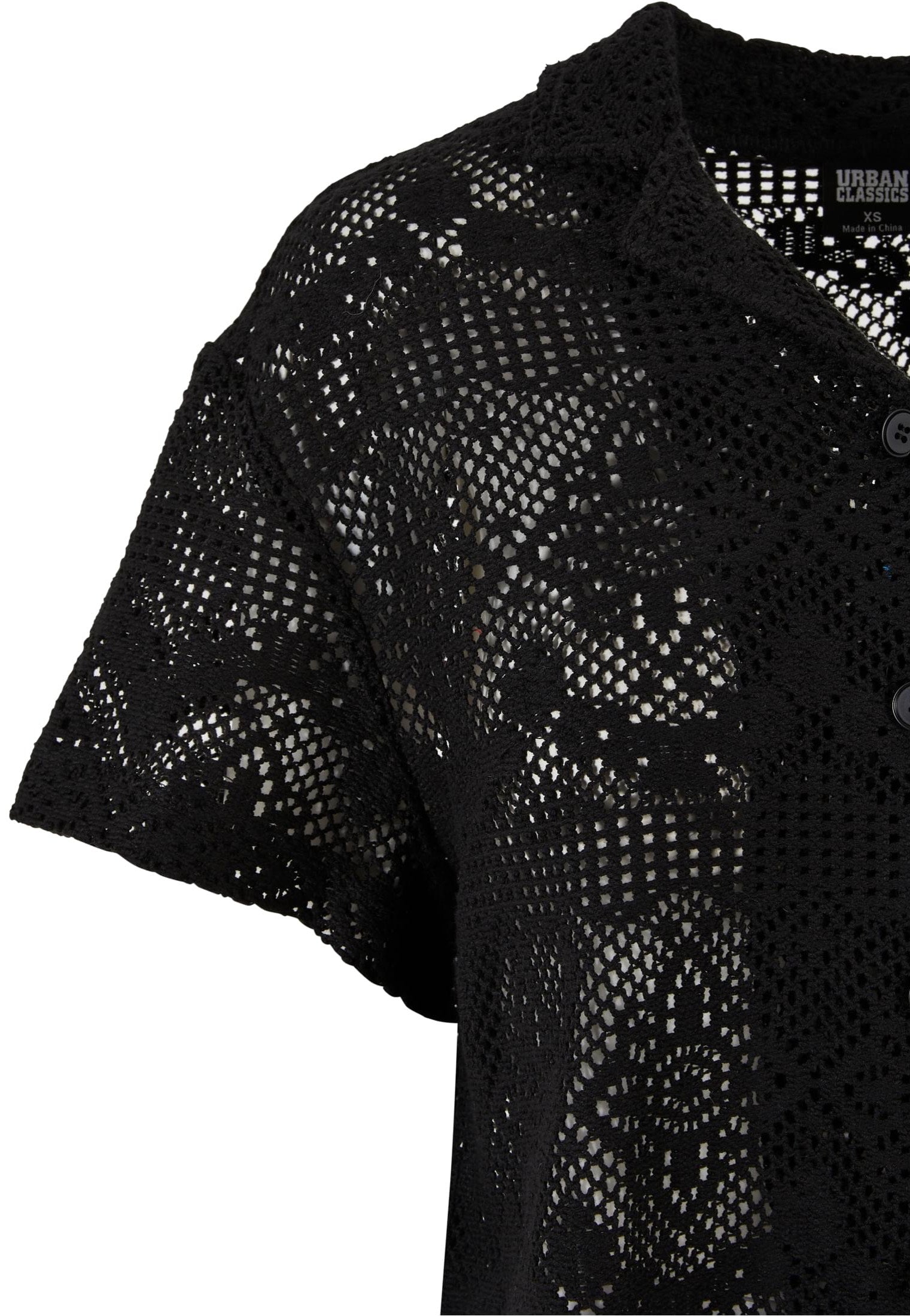 Urban Classics - Ladies Crochet Lace Resort Black - Shirt | Women-Image