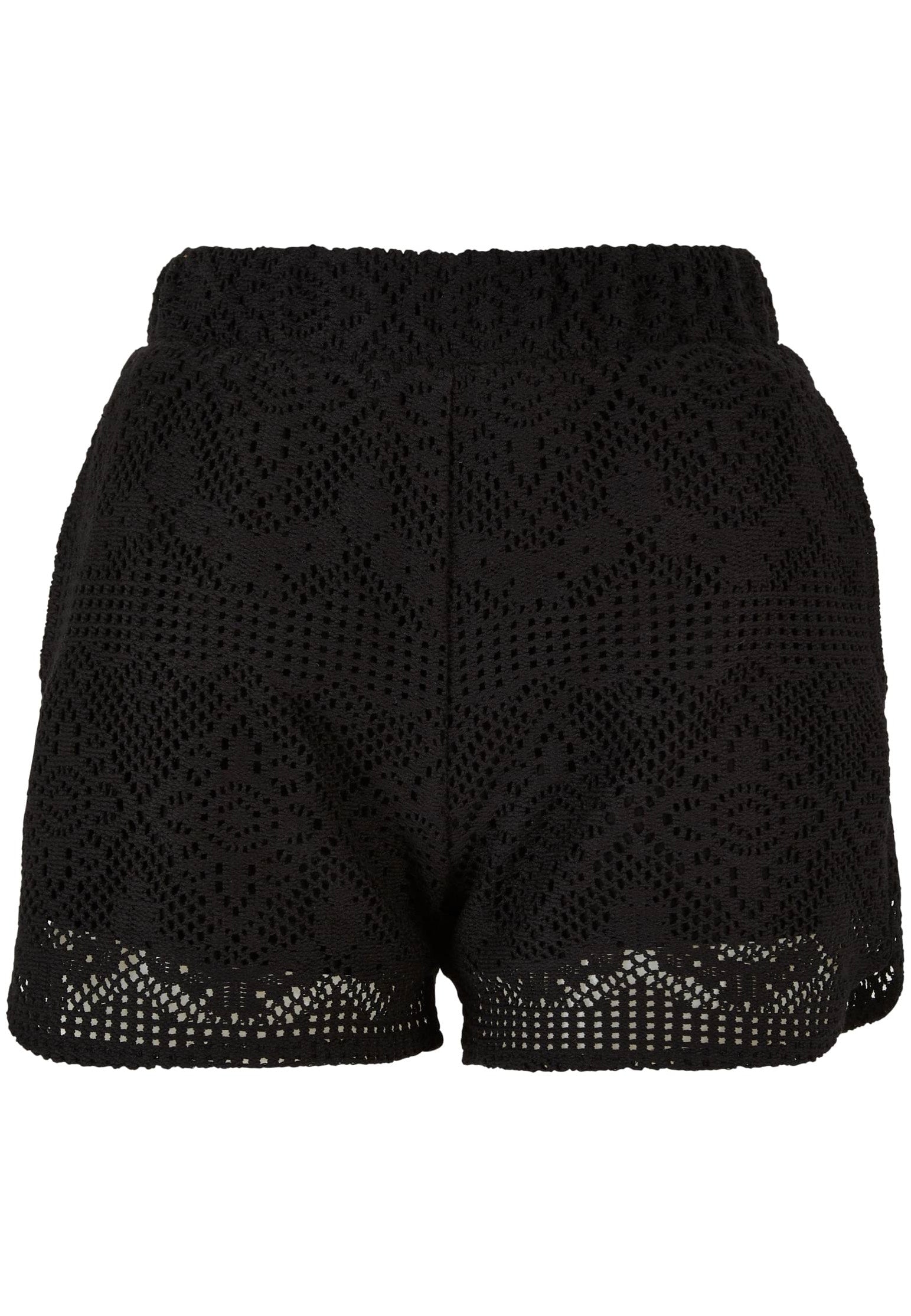 Urban Classics - Ladies Crochet Lace Resort Black - Shorts | Women-Image