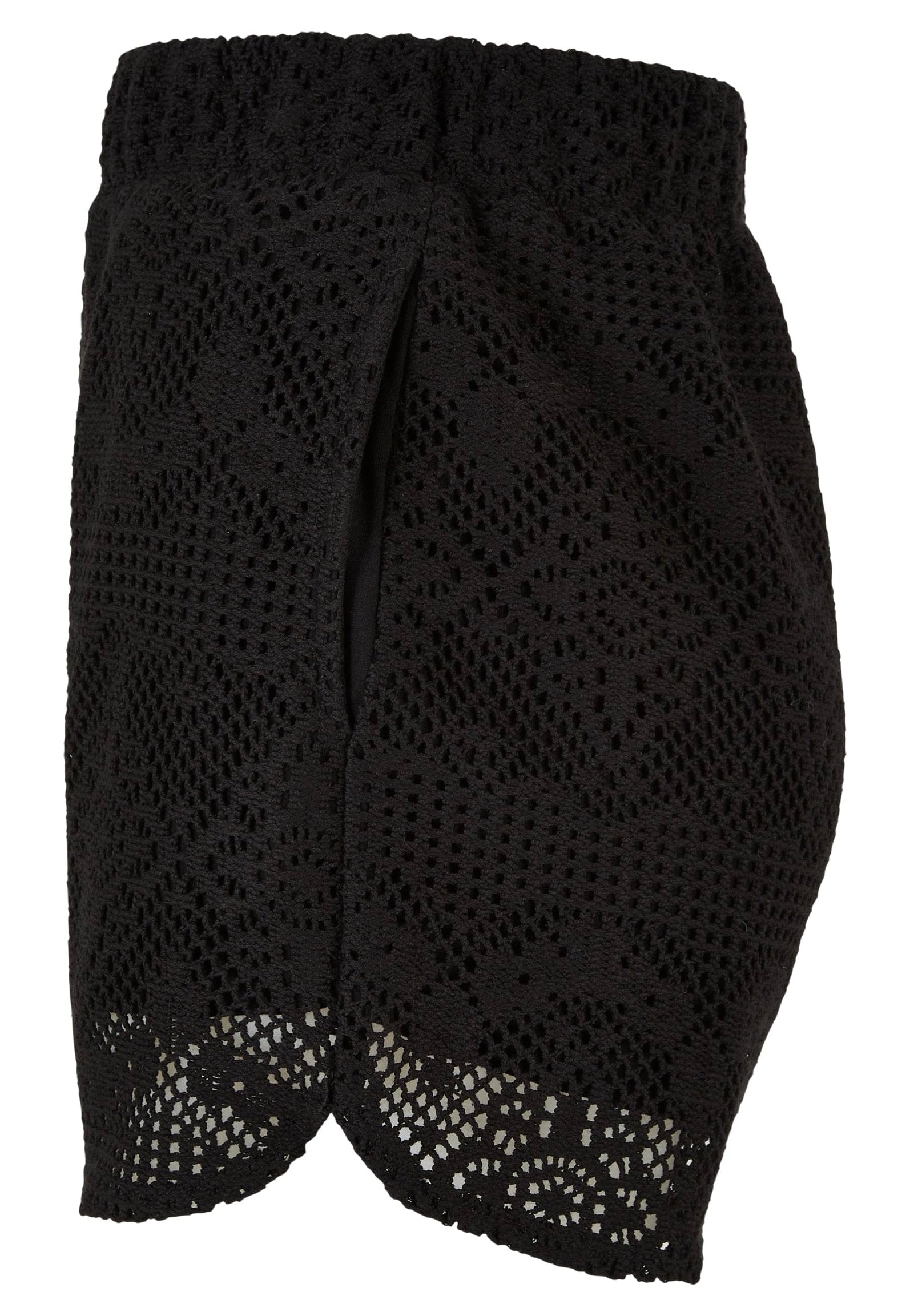 Urban Classics - Ladies Crochet Lace Resort Black - Shorts | Women-Image