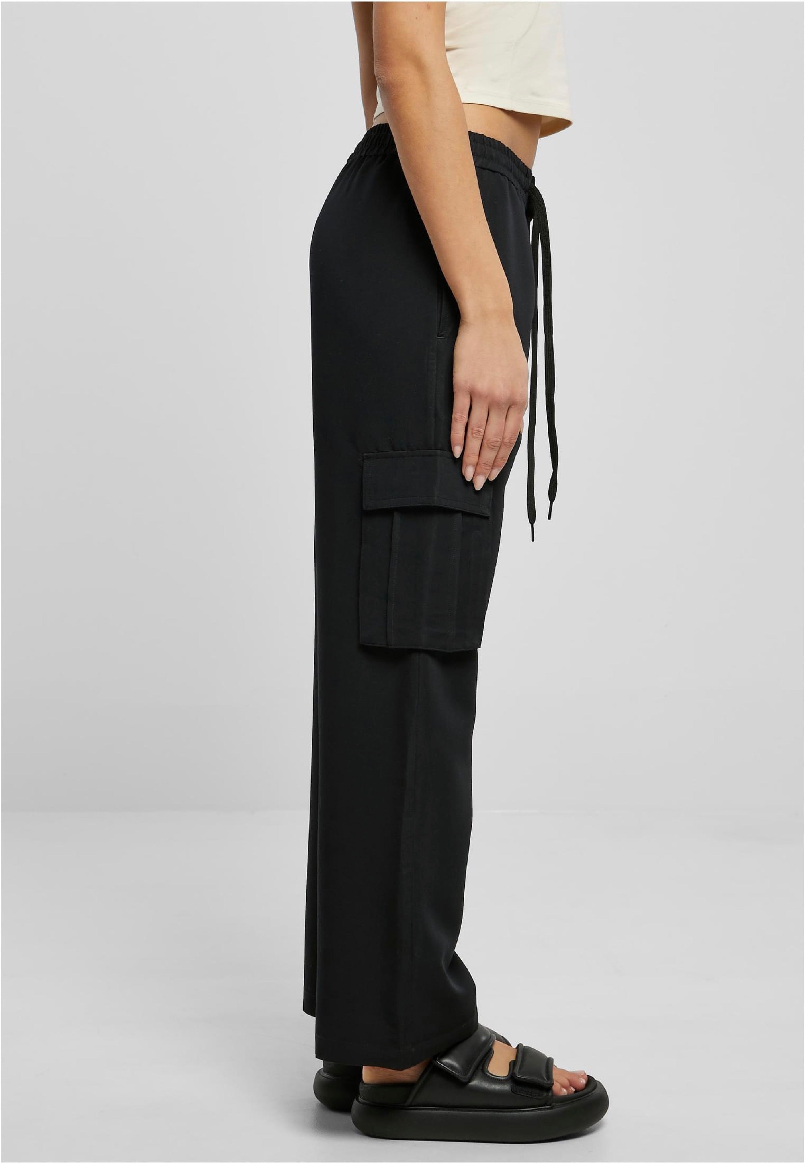 Urban Classics - Ladies Vicose Straight Leg Black - Pants | Women-Image