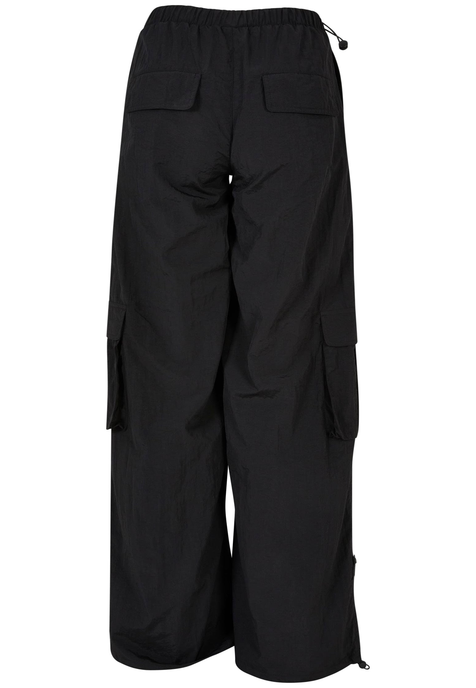 Urban Classics - Ladies Wide Crinkle Nylon Black - Pants | Women-Image