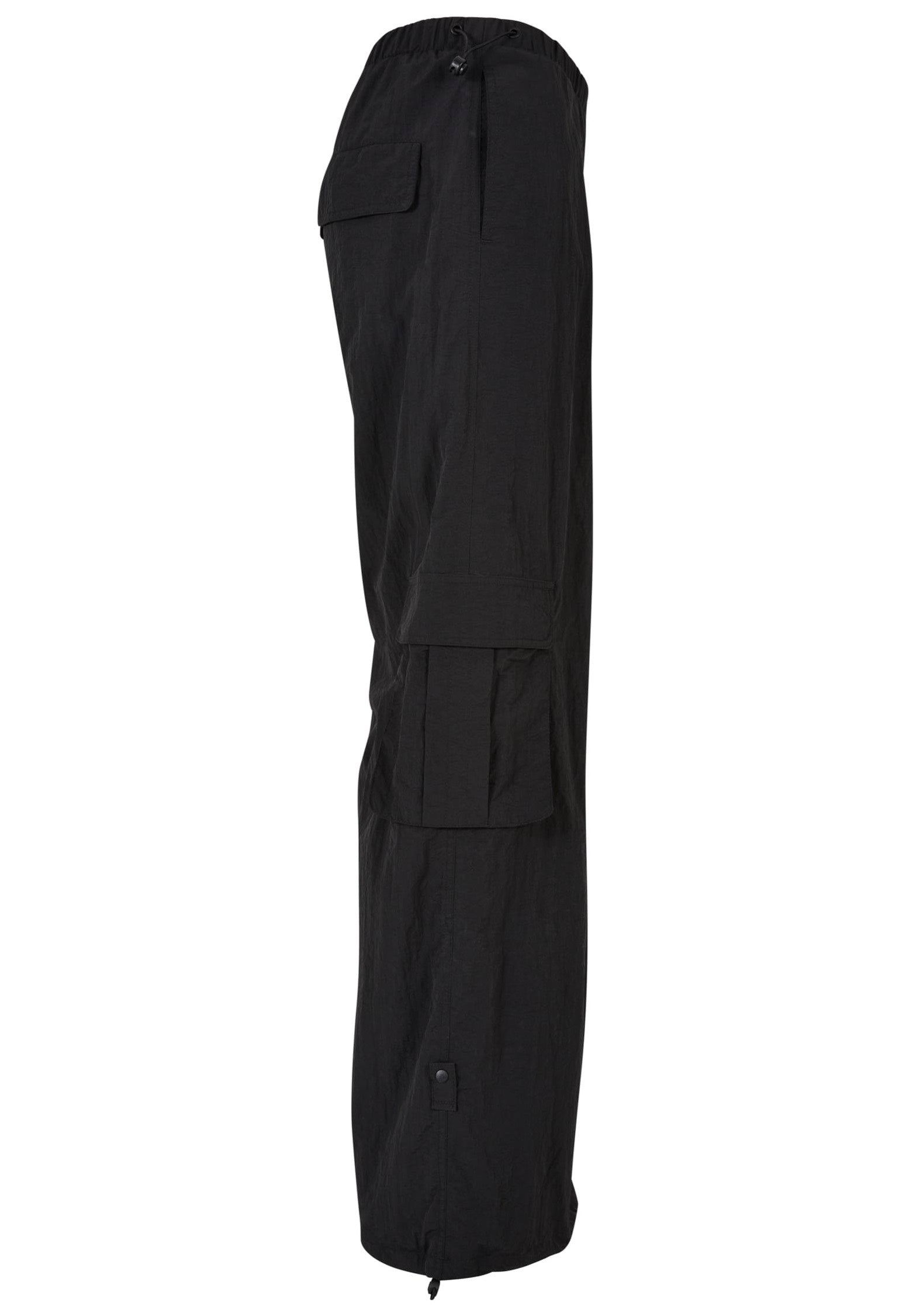 Urban Classics - Ladies Wide Crinkle Nylon Black - Pants | Women-Image