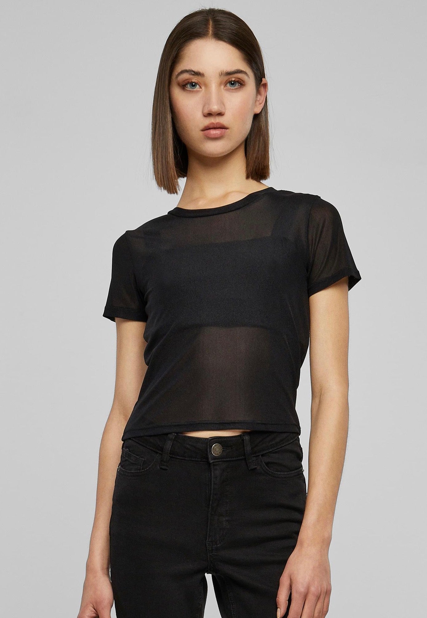 Urban Classics - Short Mesh Black - T-Shirt | Women-Image