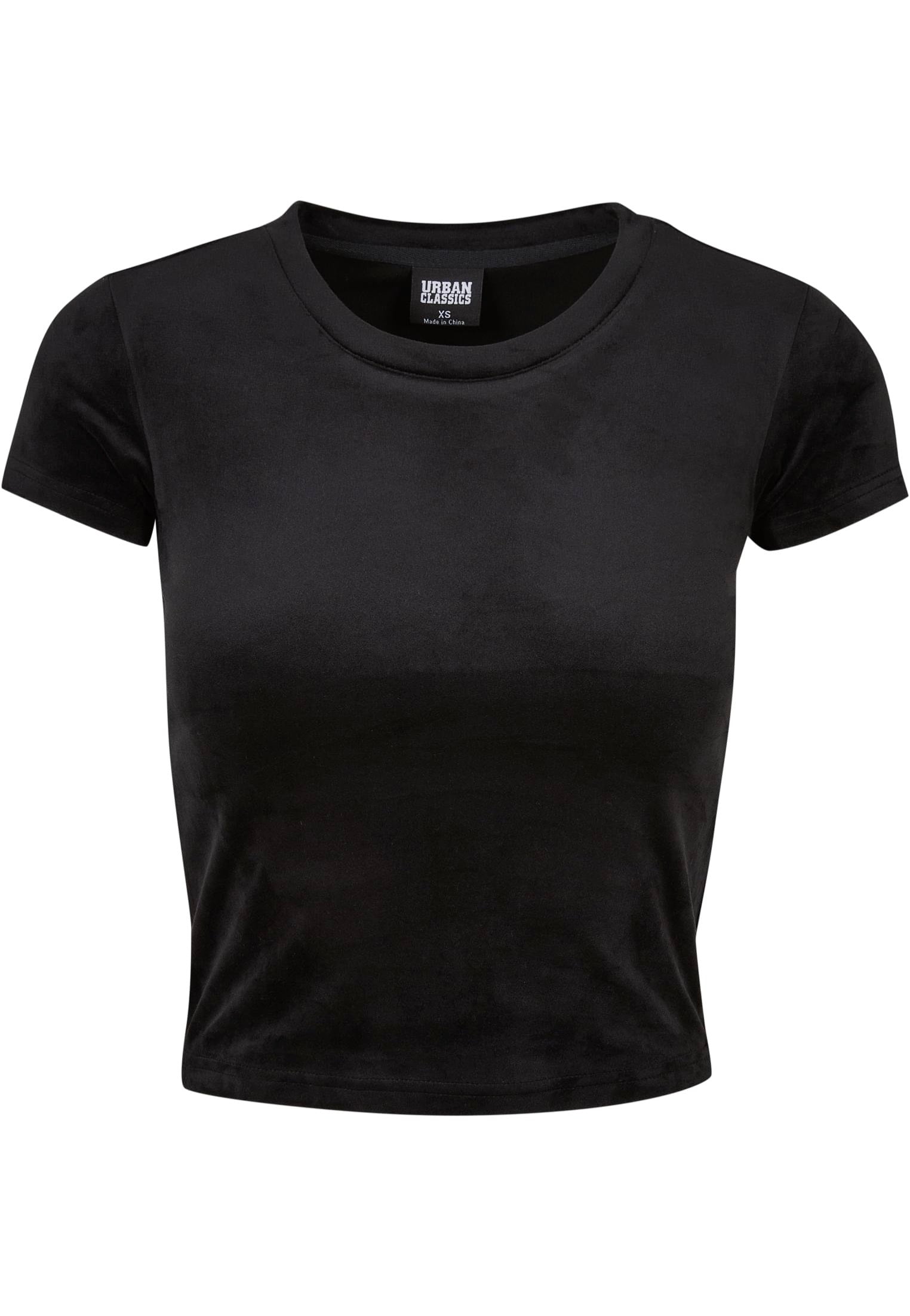 Urban Classics - Short Velvet Black - T-Shirt | Women-Image