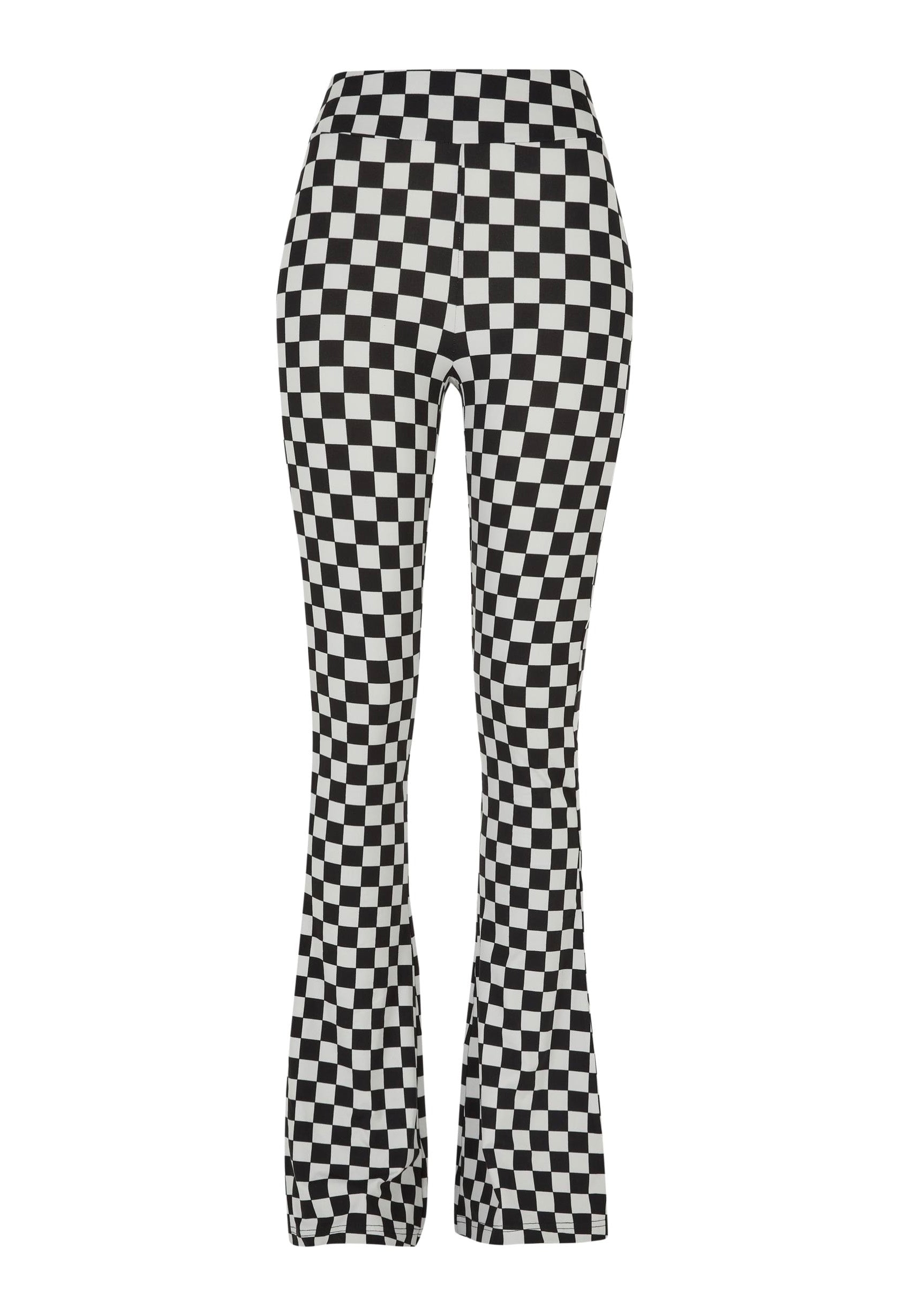 Urban Classics - Checked Boot Cut Black/Lightasphalt - Leggings | Women-Image