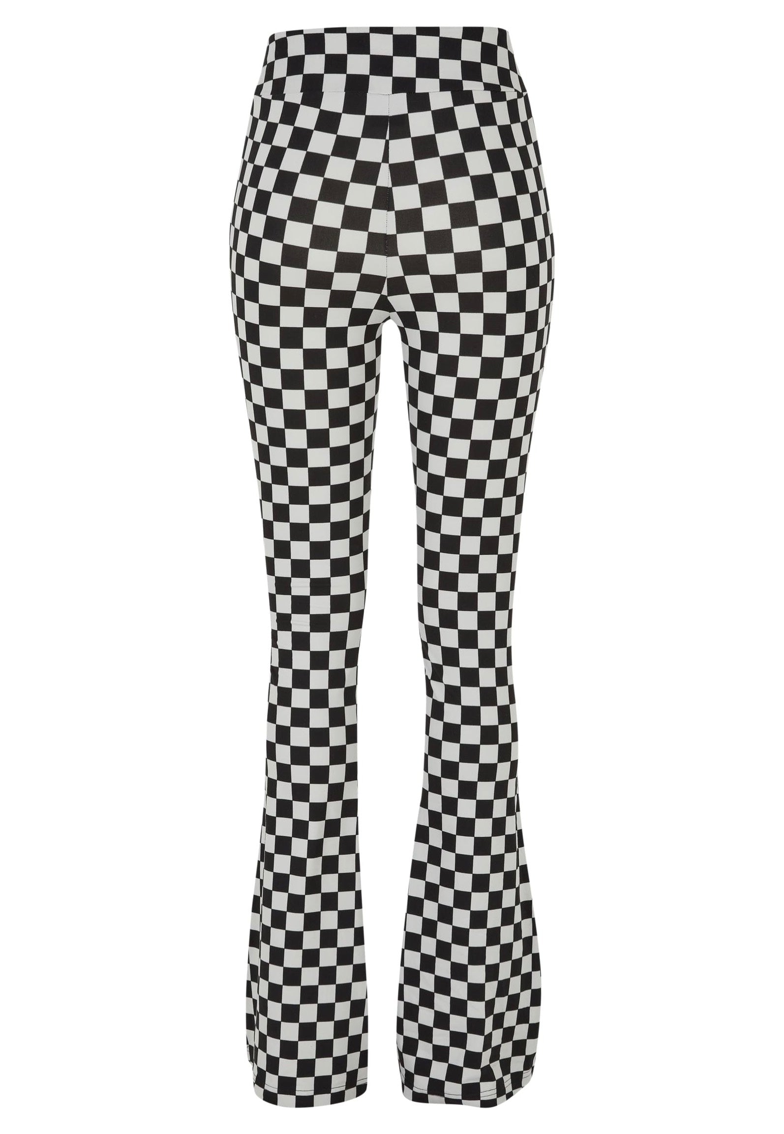 Urban Classics - Checked Boot Cut Black/Lightasphalt - Leggings | Women-Image