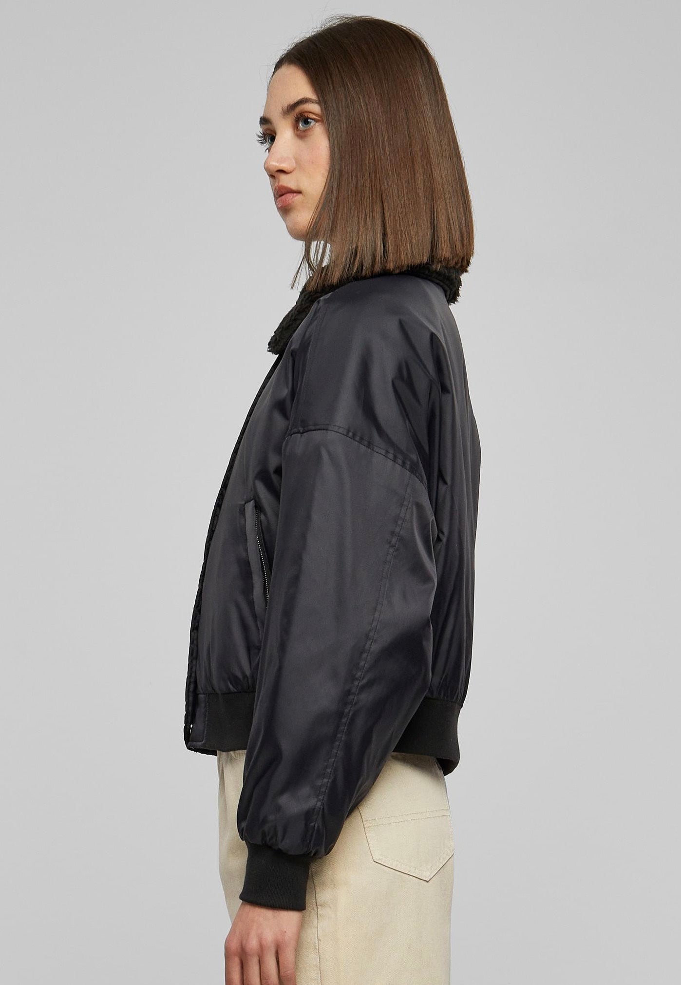 Urban Classics - Pilot Bomber Black - Jacket | Women-Image