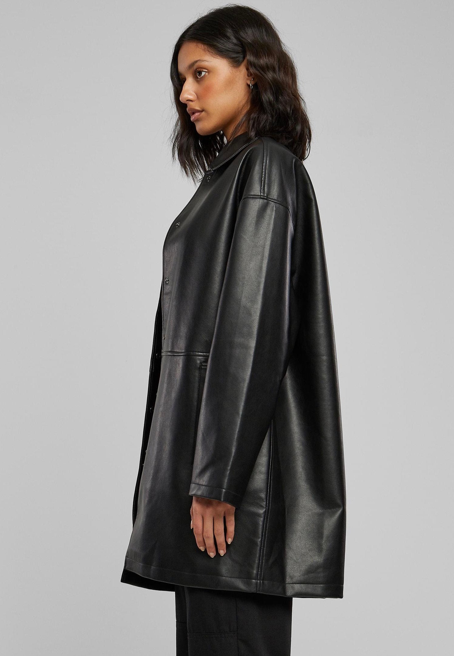 Urban Classics - Faux Leather Black - Leather Jacket | Women-Image