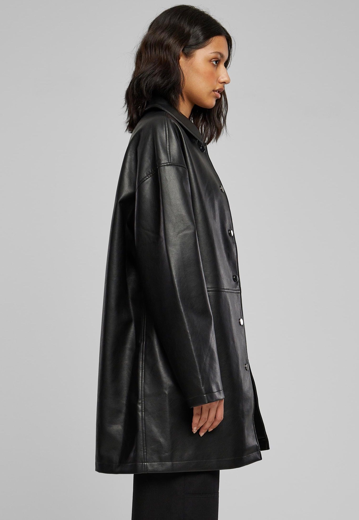 Urban Classics - Faux Leather Black - Leather Jacket | Women-Image