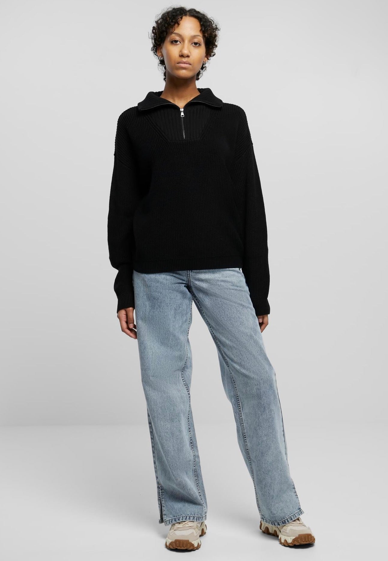 Urban Classics - Oversized Knit Black - Pullover | Women-Image