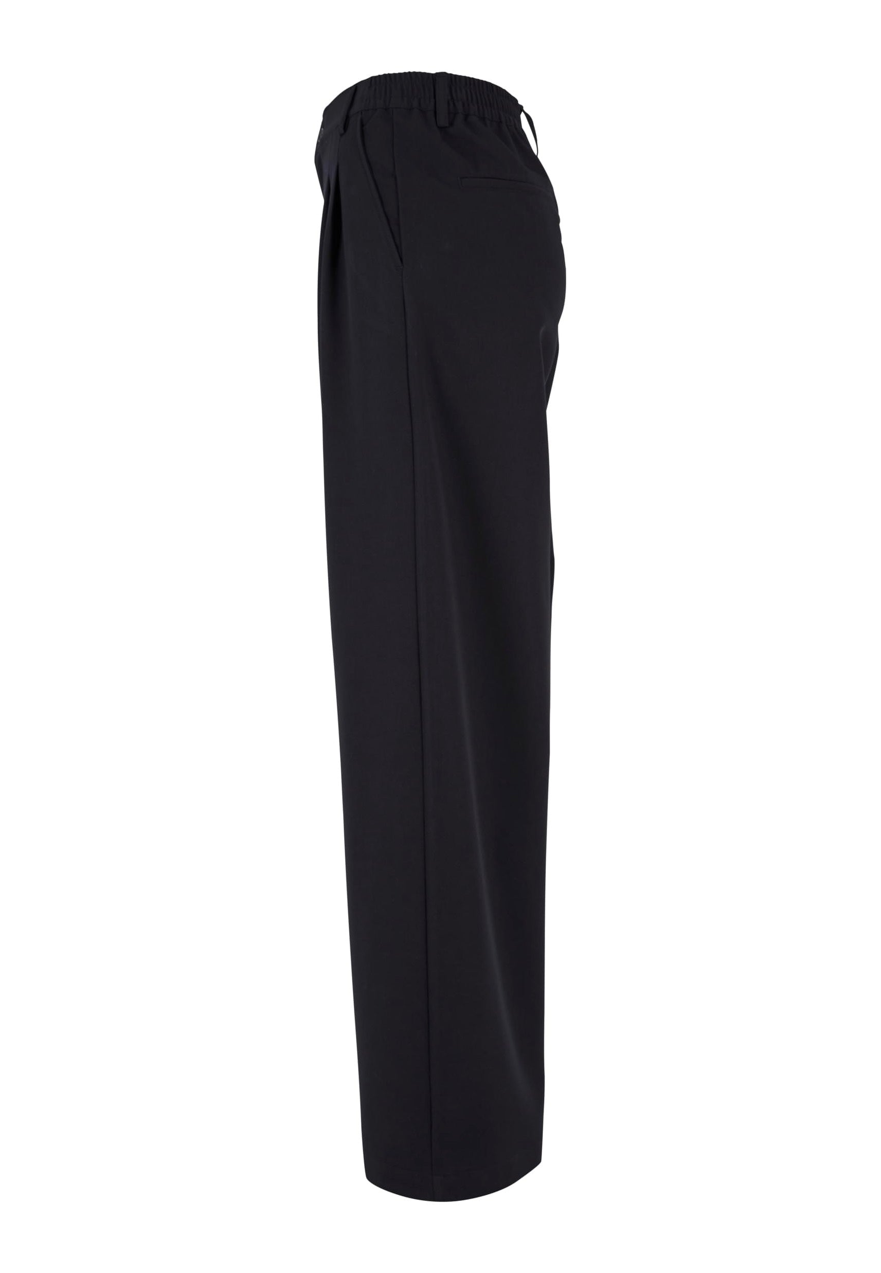 Urban Classics - Ladies Ultra Wide Pleat Front Black - Pants | Women-Image