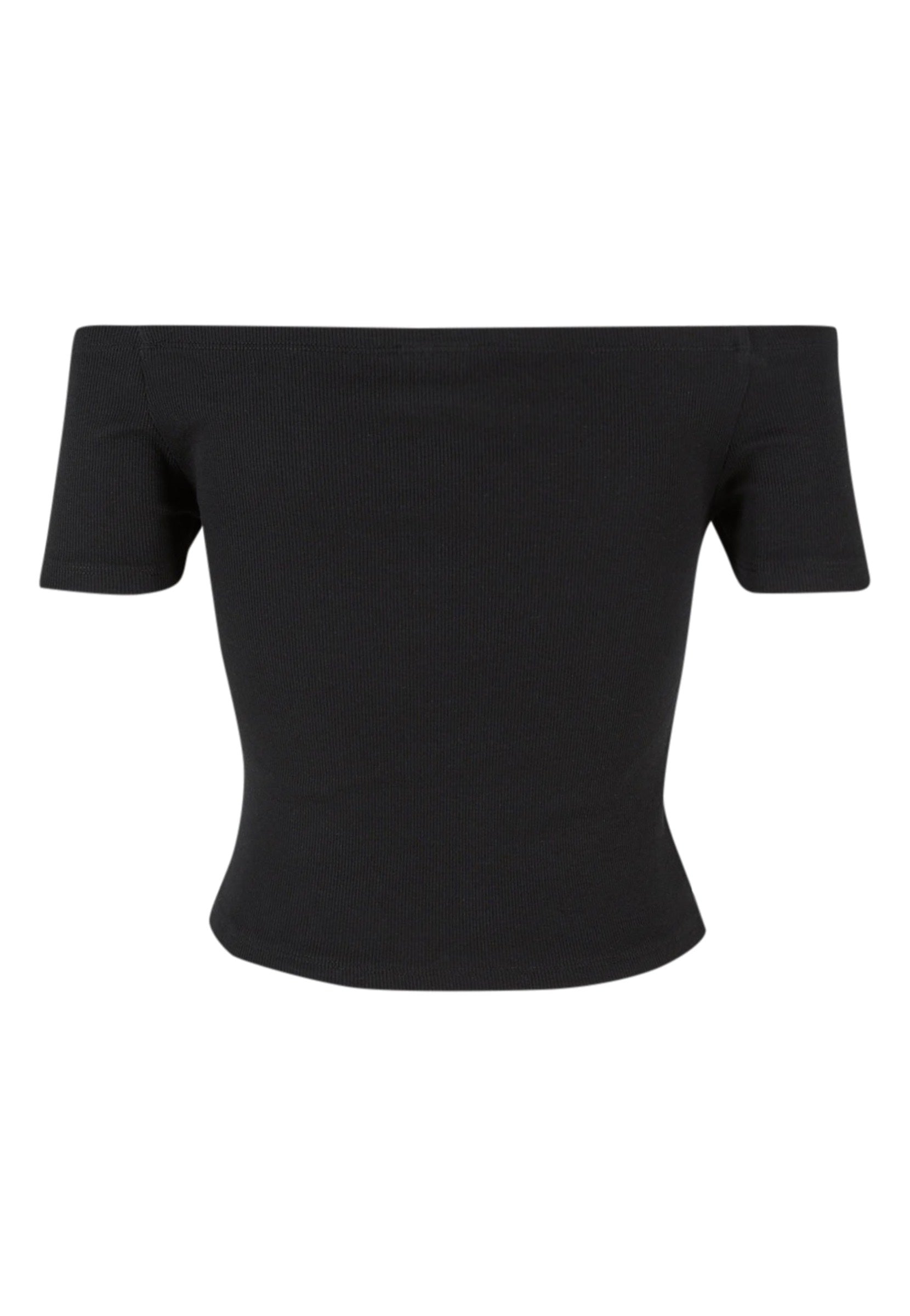 Urban Classics - Ladies Organic Off Shoulder Rib Black - T-Shirt | Women-Image