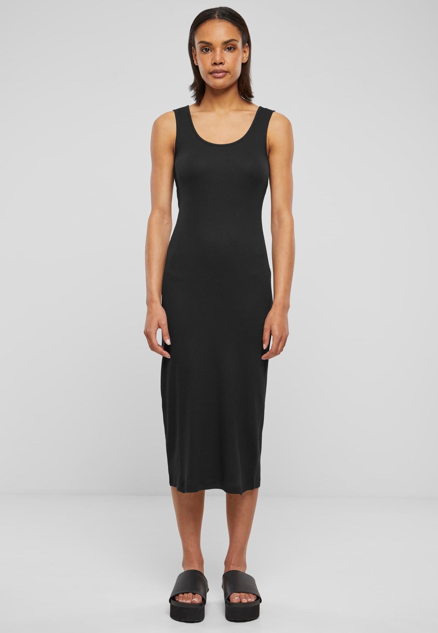 Urban Classics - Ladies Rib Top Black - Dress | Women-Image