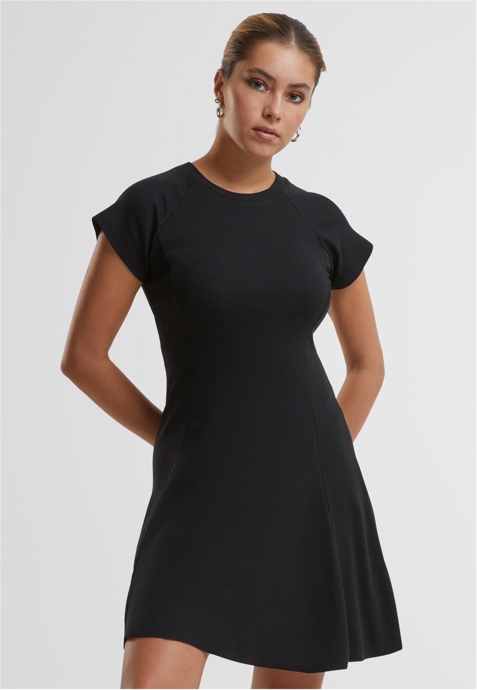 Urban Classics - Ladies Skater Rib Black - Dress | Women-Image