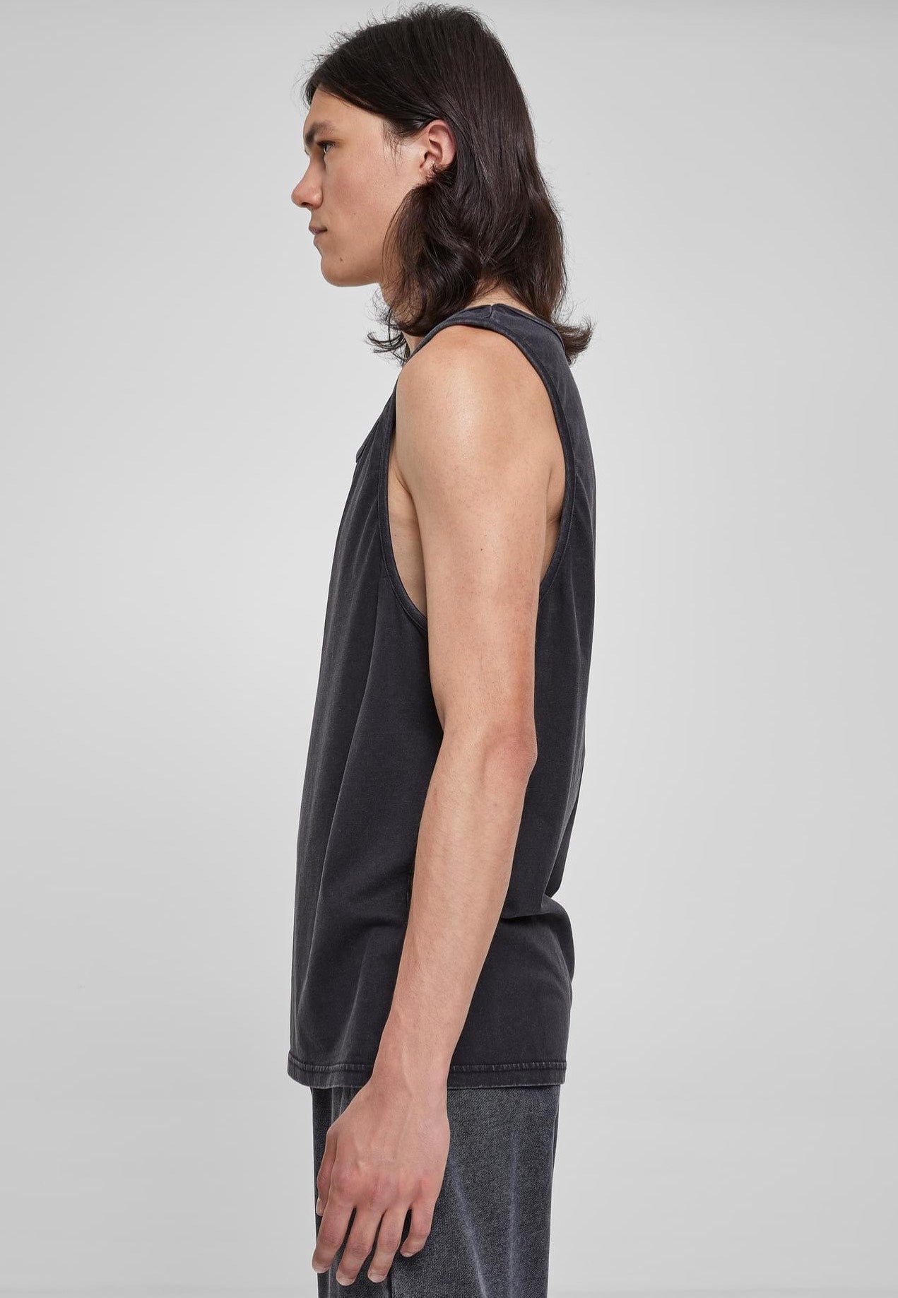 Urban Classics - Heavy Oversized Acid Wash Black - Tank