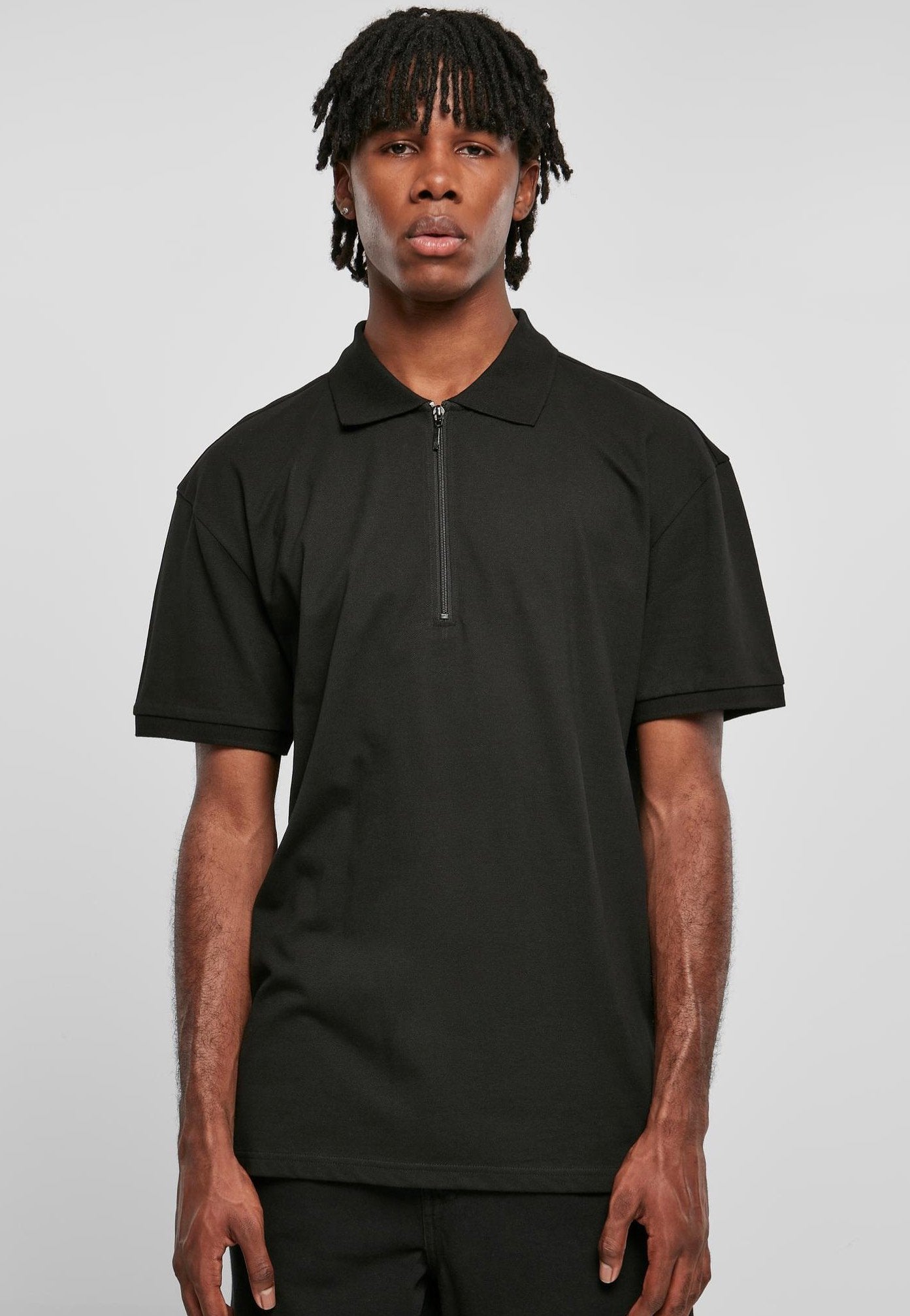 Urban Classics - Oversized Zip Black - Polo | Men-Image