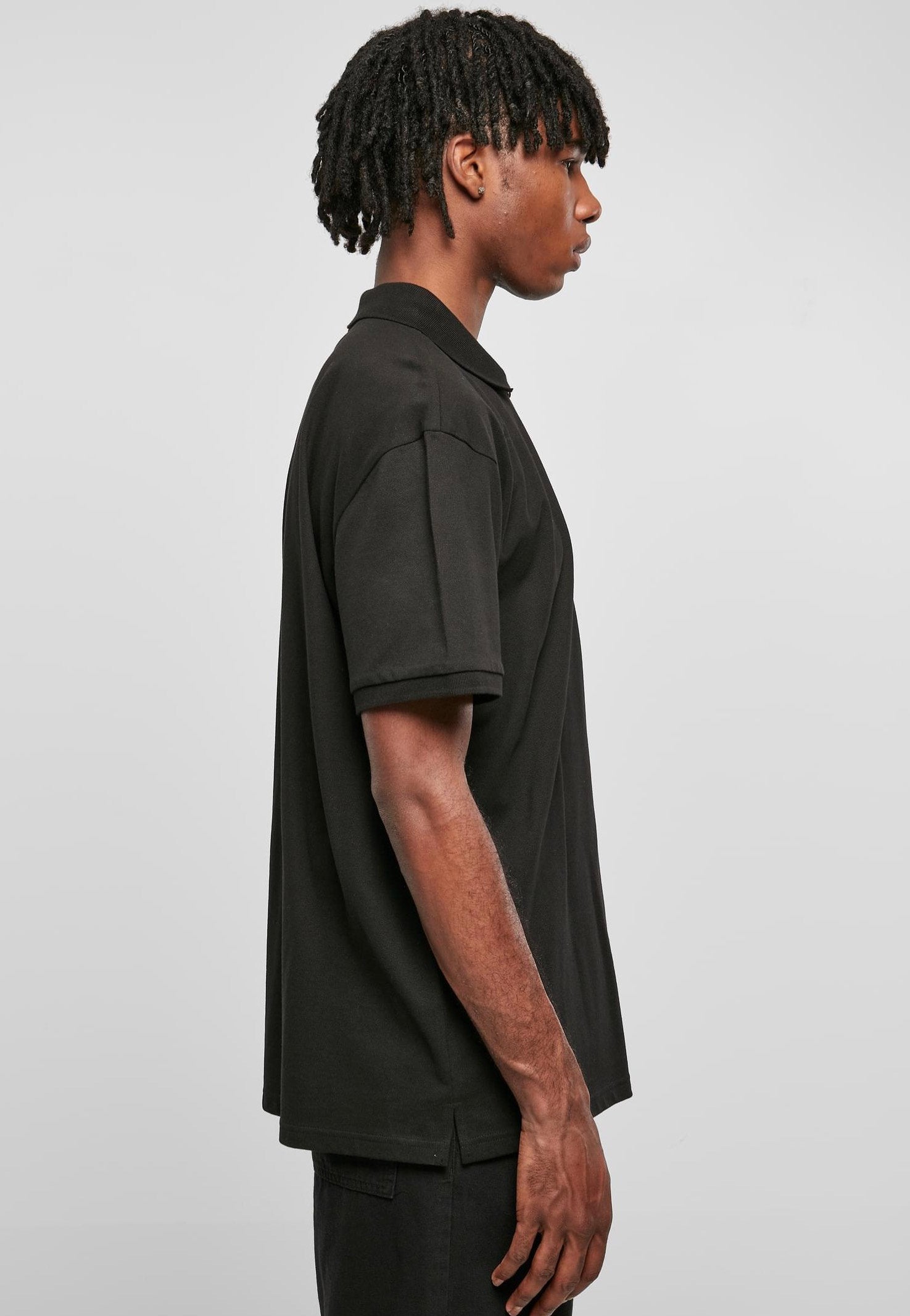 Urban Classics - Oversized Zip Black - Polo | Men-Image