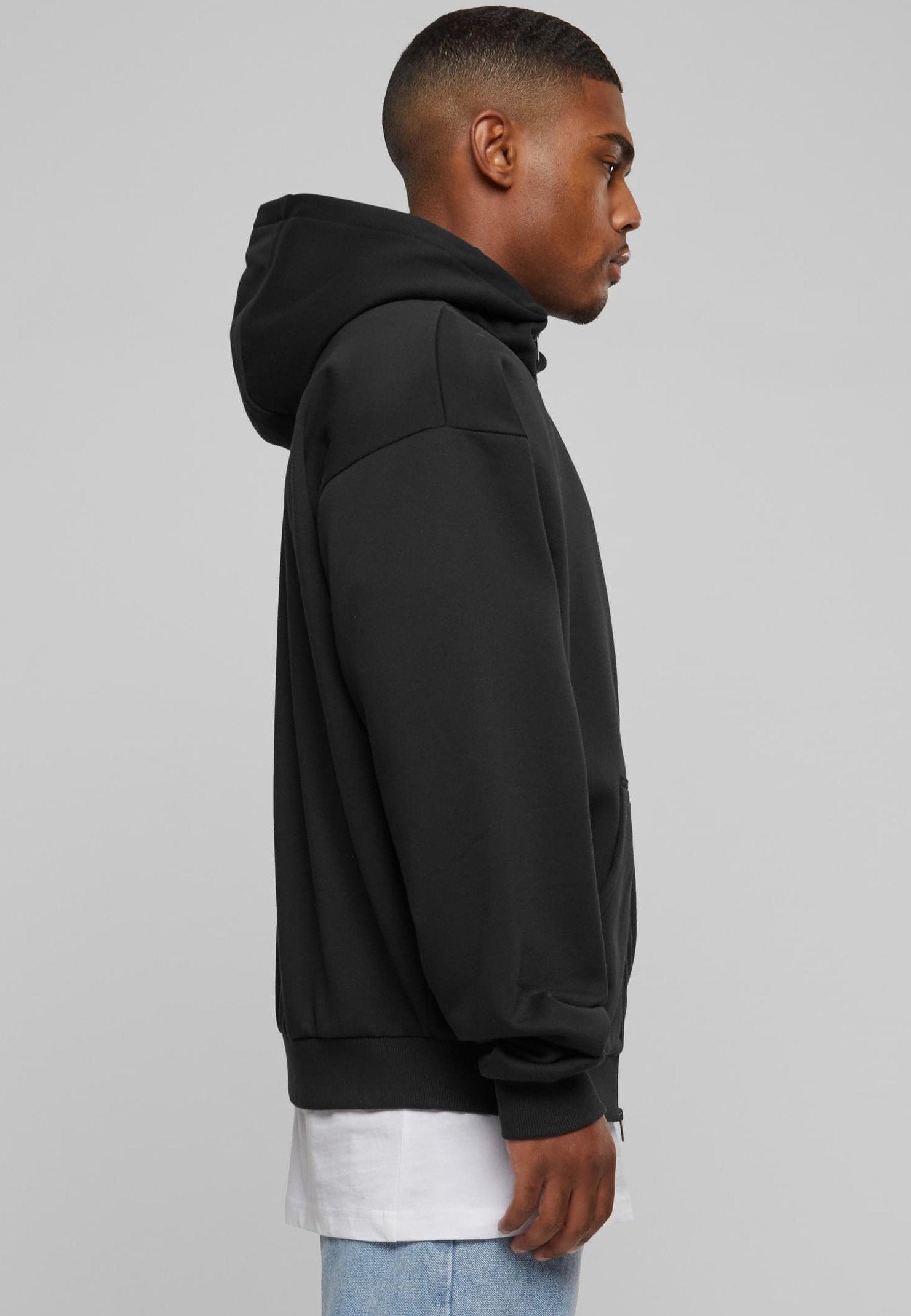 Urban Classics - High Neck Zip Black - Zipper | Men-Image