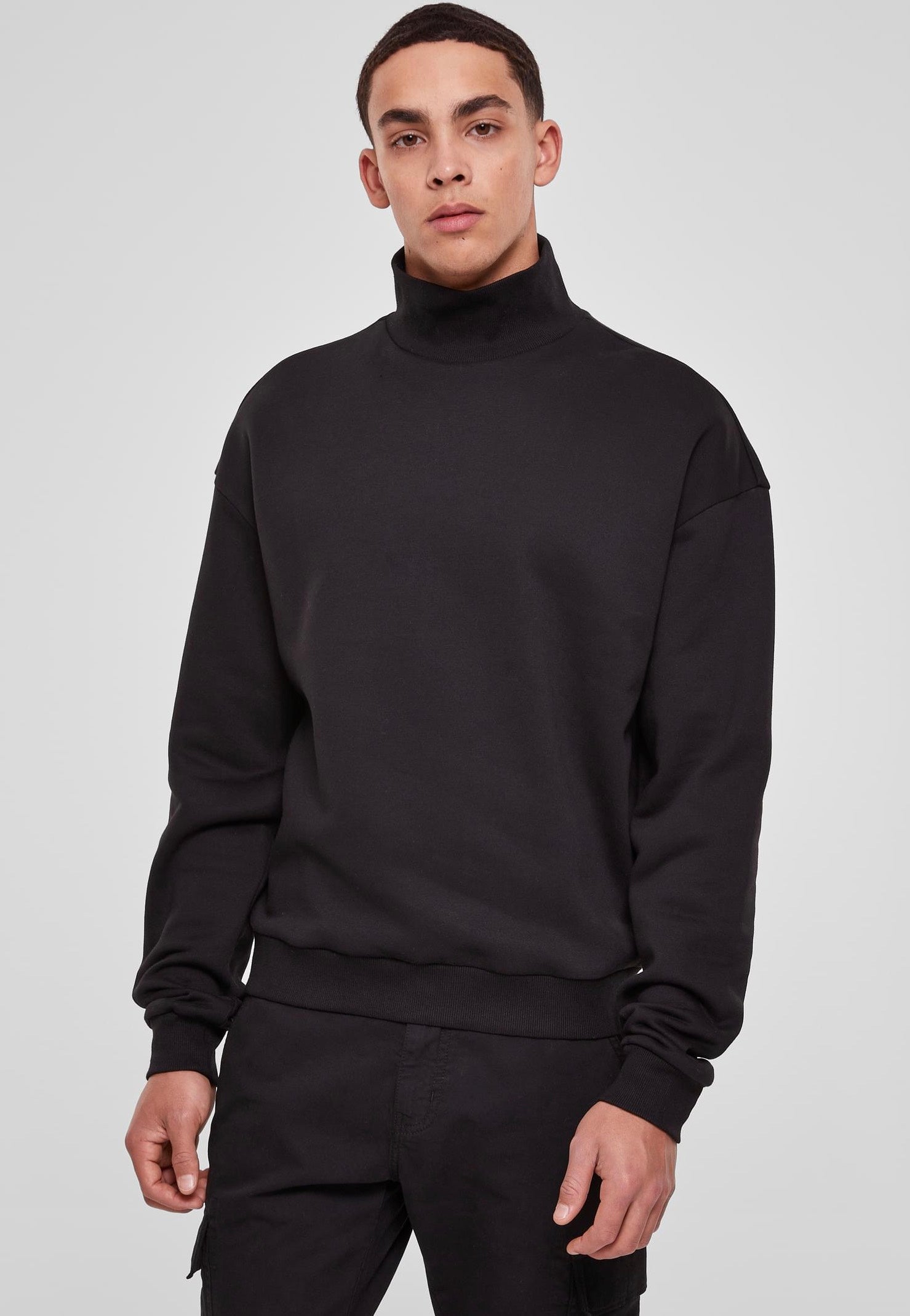 Urban Classics - High Rib Neck Black - Sweater | Men-Image