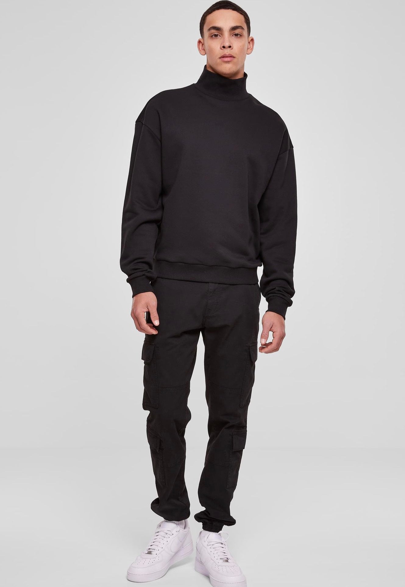 Urban Classics - High Rib Neck Black - Sweater | Men-Image