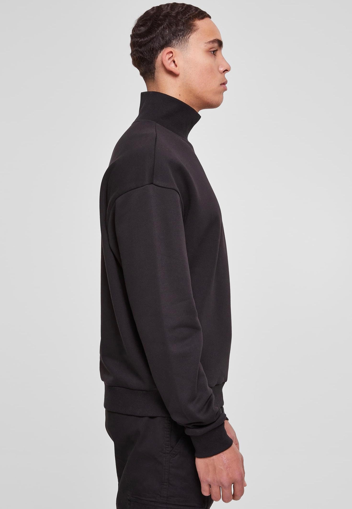 Urban Classics - High Rib Neck Black - Sweater | Men-Image