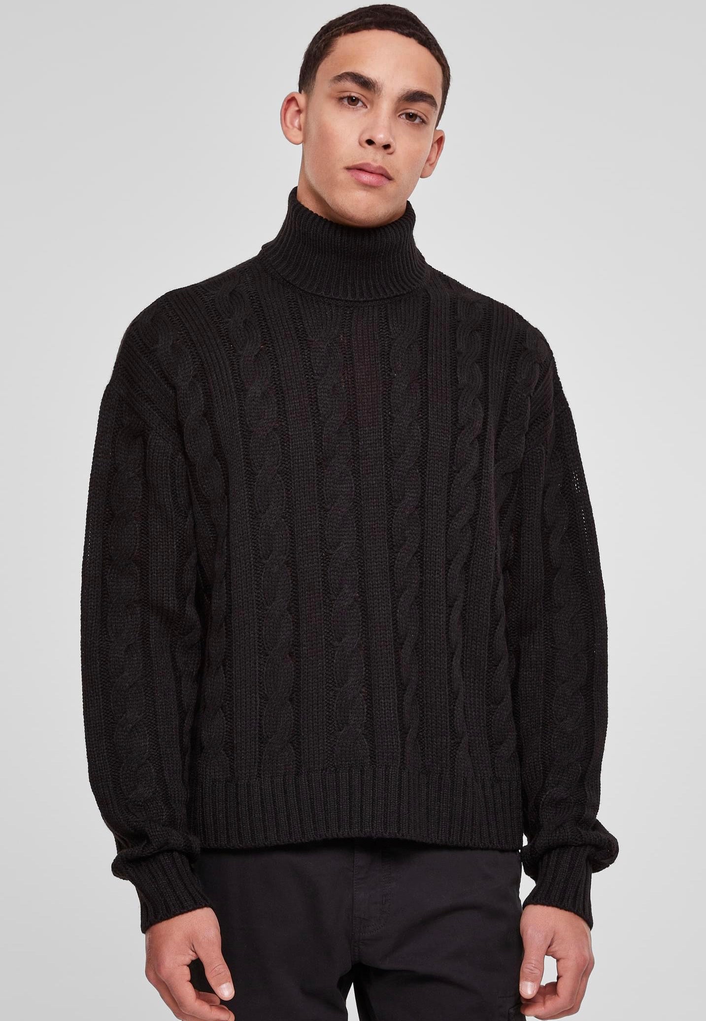 Urban Classics - Boxy Roll Neck Black - Pullover | Men-Image