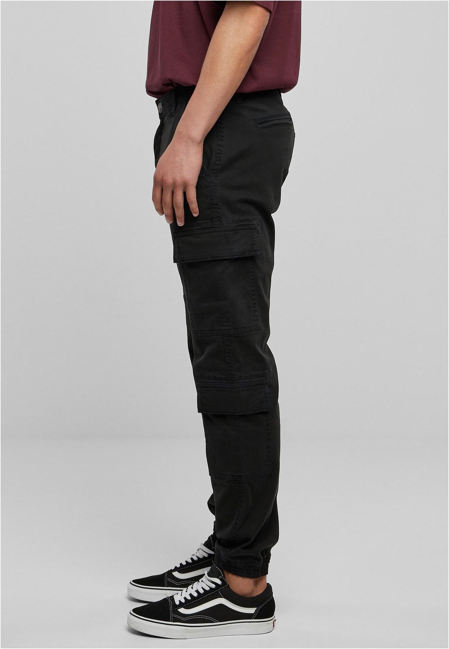 Urban Classics - Double Cargo Twill Jogging Black - Pants | Men-Image