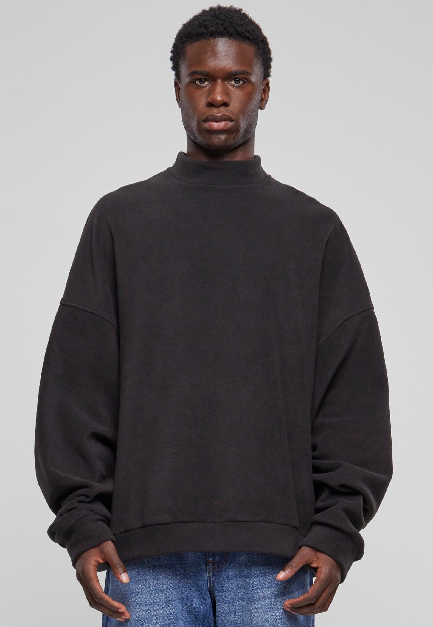 Urban Classics - Oversized Polar Fleece Black - Sweater | Men-Image