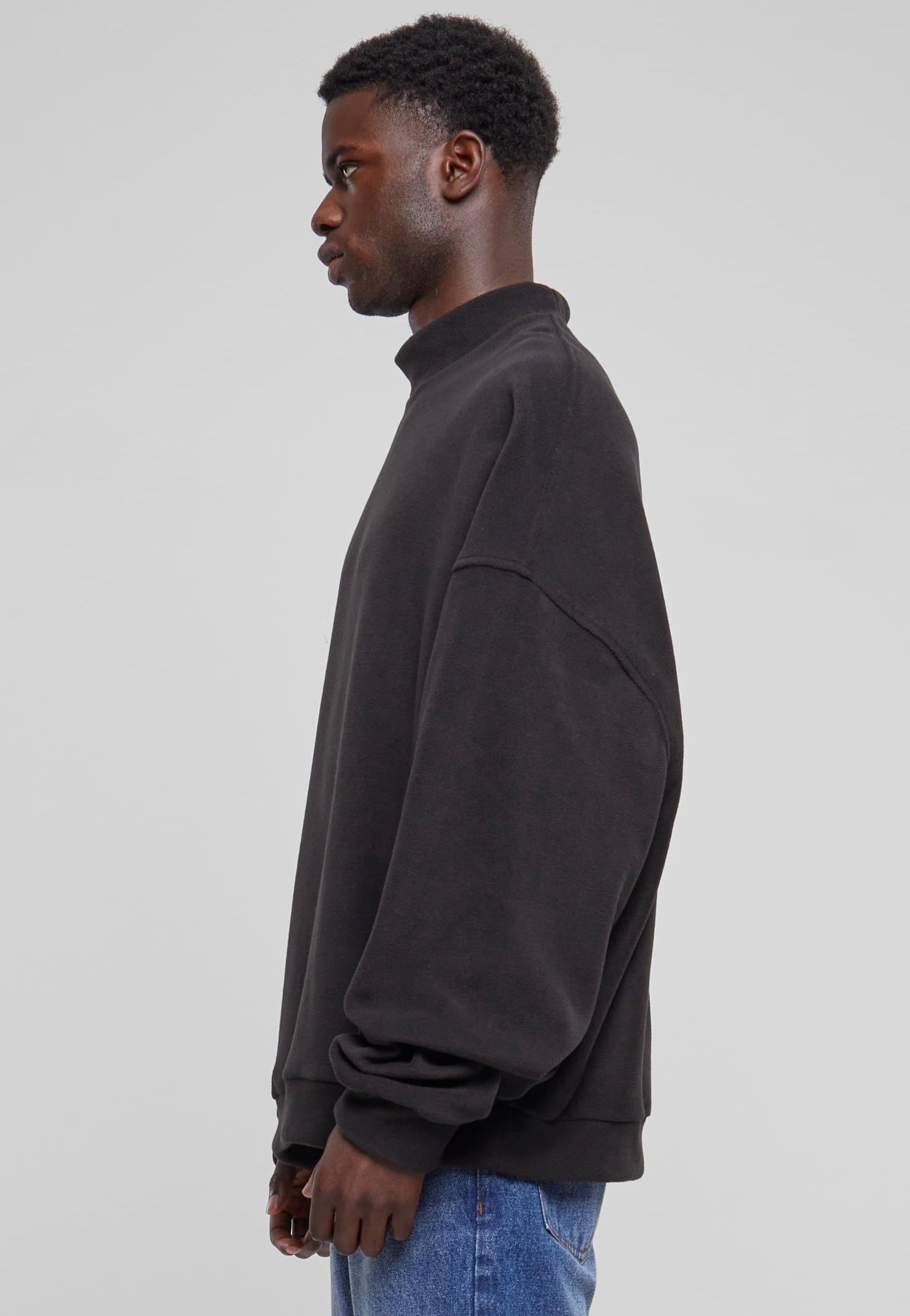 Urban Classics - Oversized Polar Fleece Black - Sweater | Men-Image