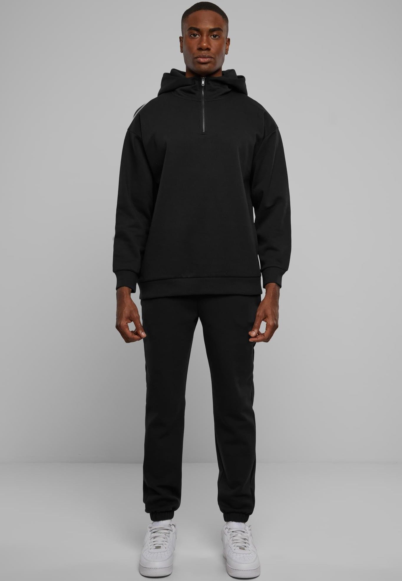 Urban Classics - Zipped High Neck Black - Hoodie | Men-Image