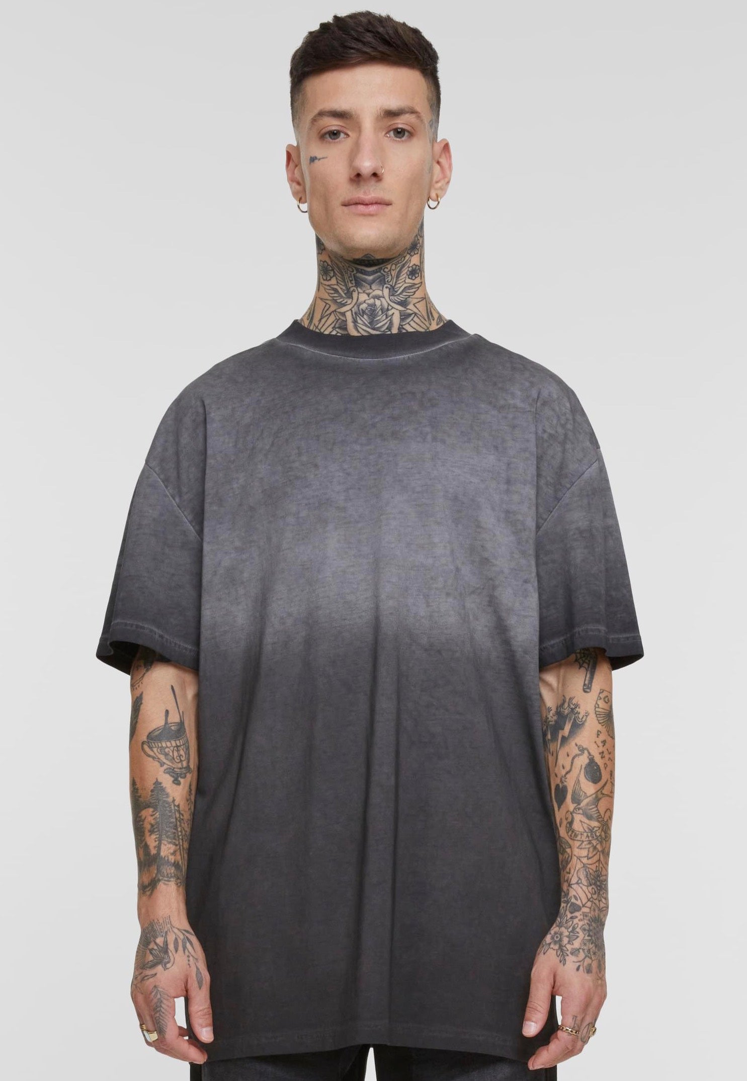 Urban Classics - Oversized Sun Bleached Black - T-Shirt | Men-Image