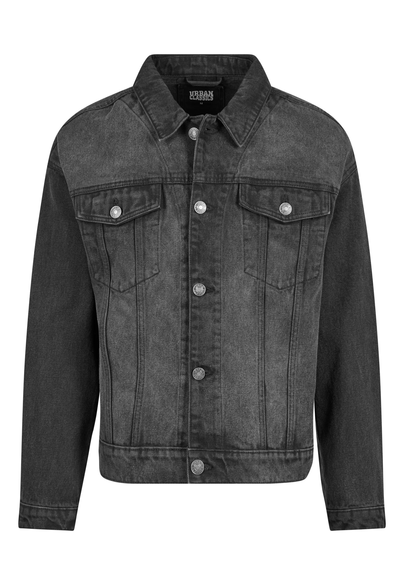 Urban Classics - Heavy Ounce Boxy Denim Black Washed - Jeans Jacket | Men-Image