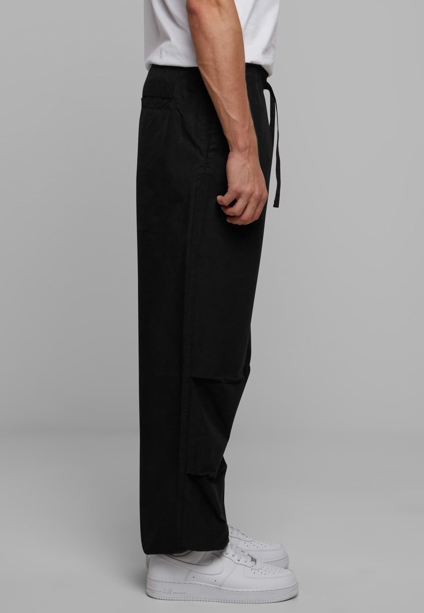 Urban Classics - Wide Poplin Black - Pants | Men-Image