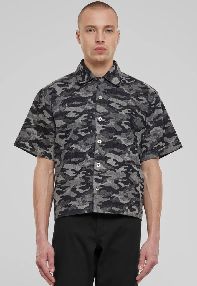 Urban Classics - Laser Printed Boxy Blacklasercamo - Shirt | Men-Image