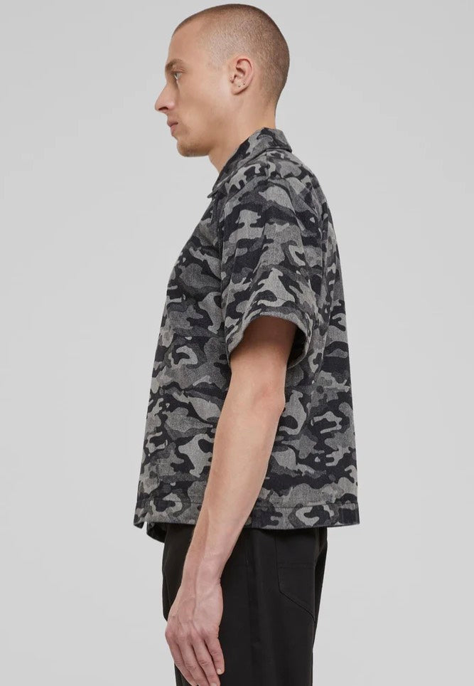 Urban Classics - Laser Printed Boxy Blacklasercamo - Shirt | Men-Image