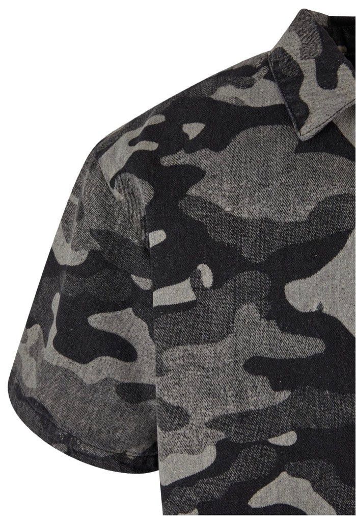 Urban Classics - Laser Printed Boxy Blacklasercamo - Shirt | Men-Image