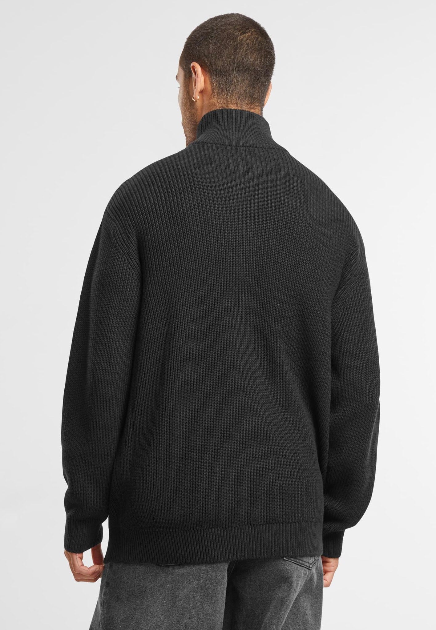 Urban Classics - Rib Basic Black - Pullover | Men-Image