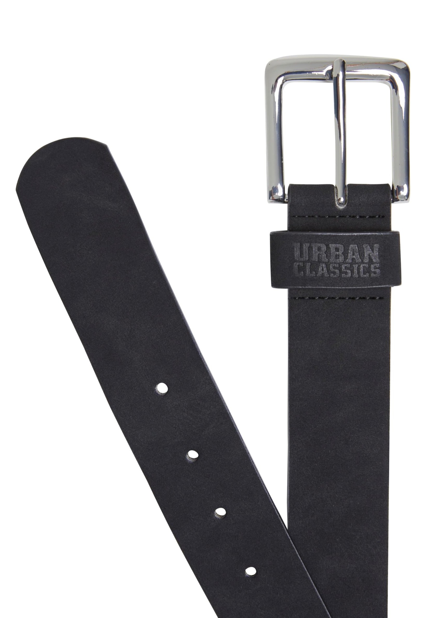 Urban Classics - Suede Leather Imitation Black/Silver - Belt | Neutral-Image