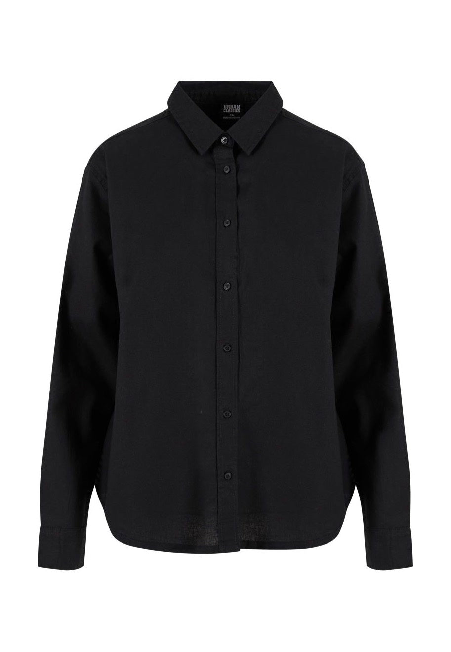 Urban Classics - Ladies Linen Mixed Oversized Black - Shirt | Women-Image