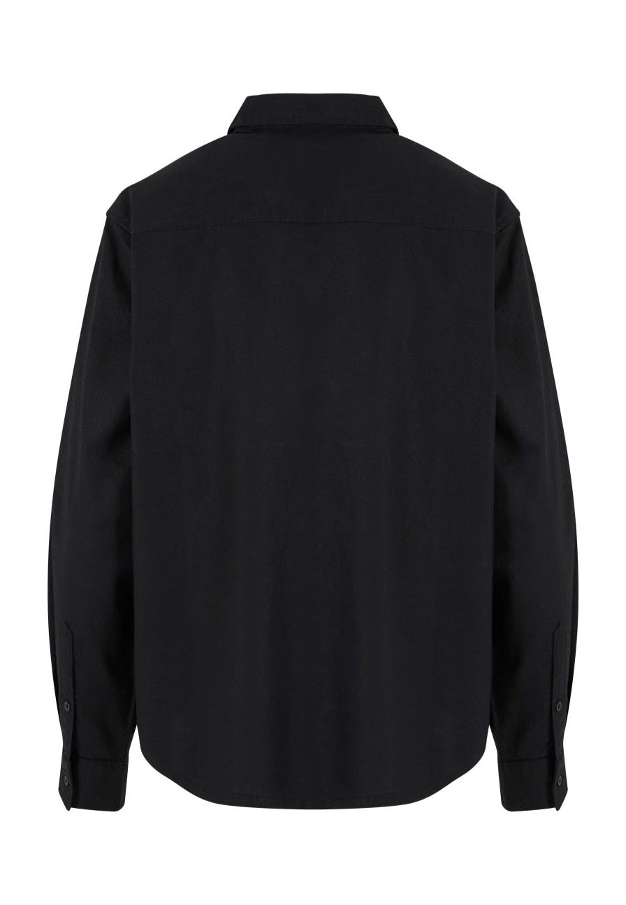 Urban Classics - Ladies Linen Mixed Oversized Black - Shirt | Women-Image