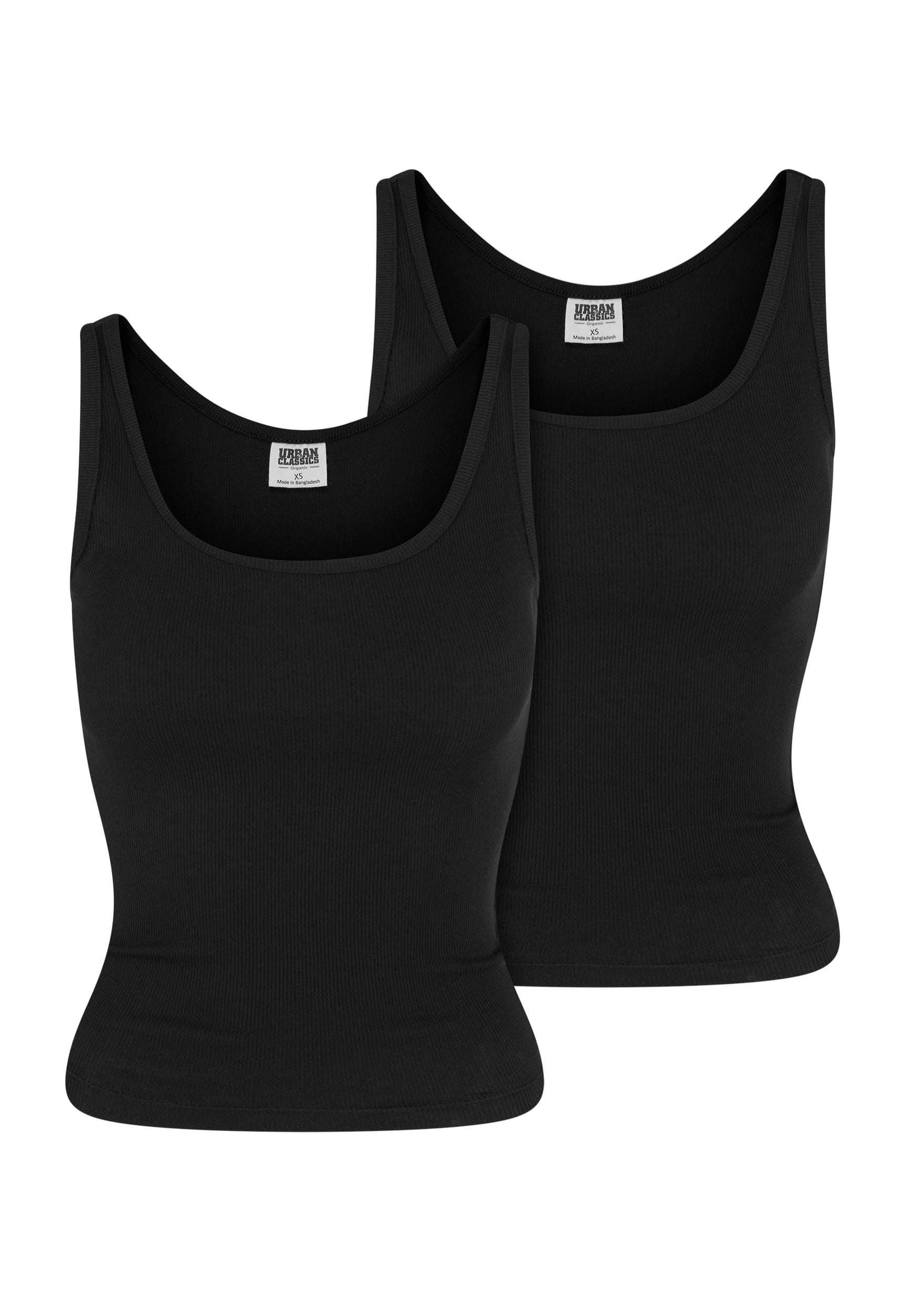 Urban Classics - Ladies Organic Basic Rib Pack Of 2 Black/Black - Tank | Women-Image