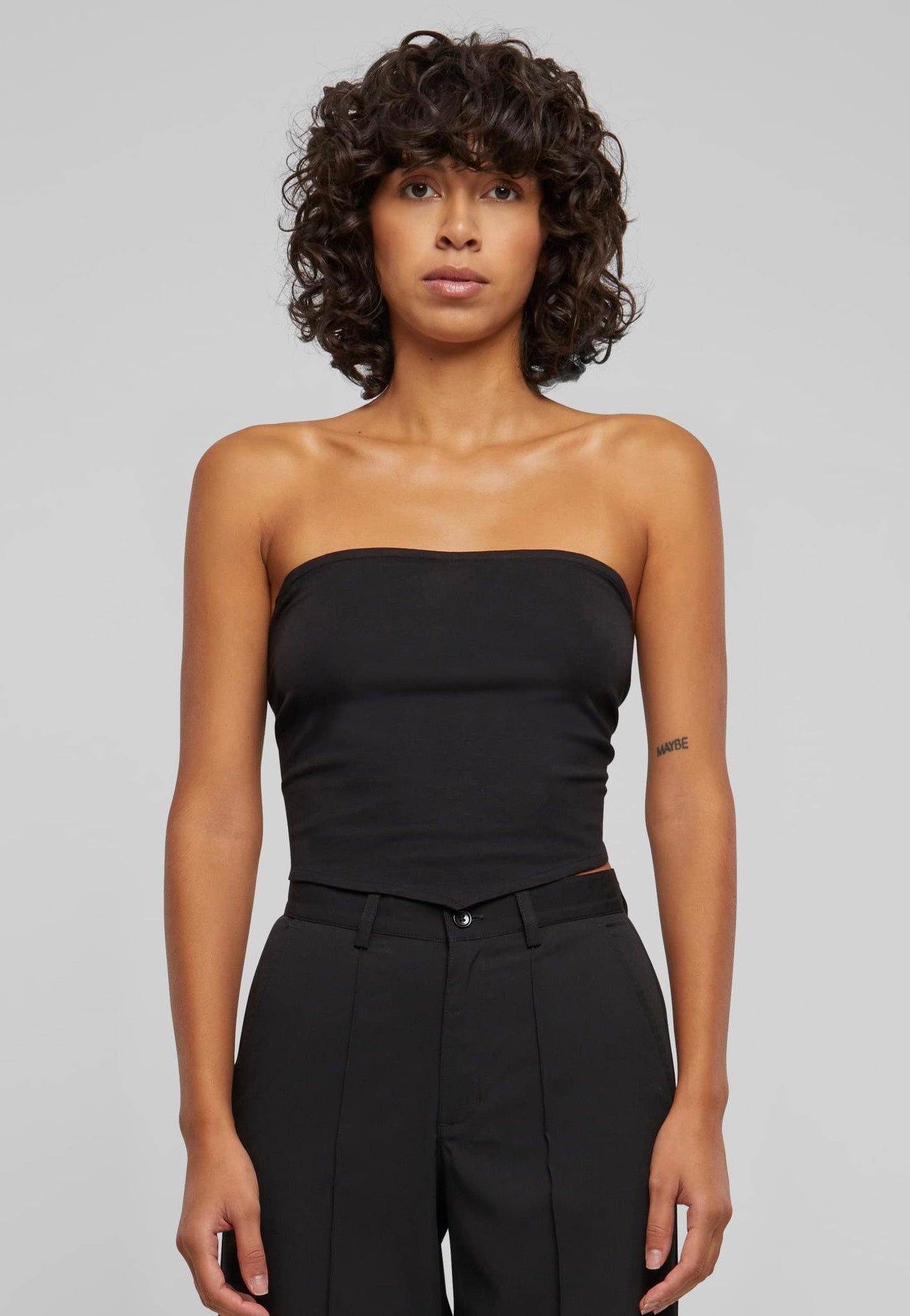 Urban Classics - Ladies Knotted Bandeau Black - Top | Women-Image