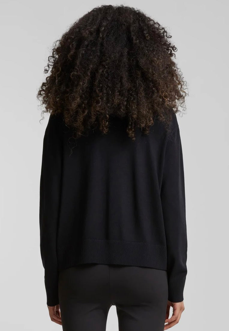 Urban Classics - Ladies Knitted Roundneck Black - Pullover | Women-Image